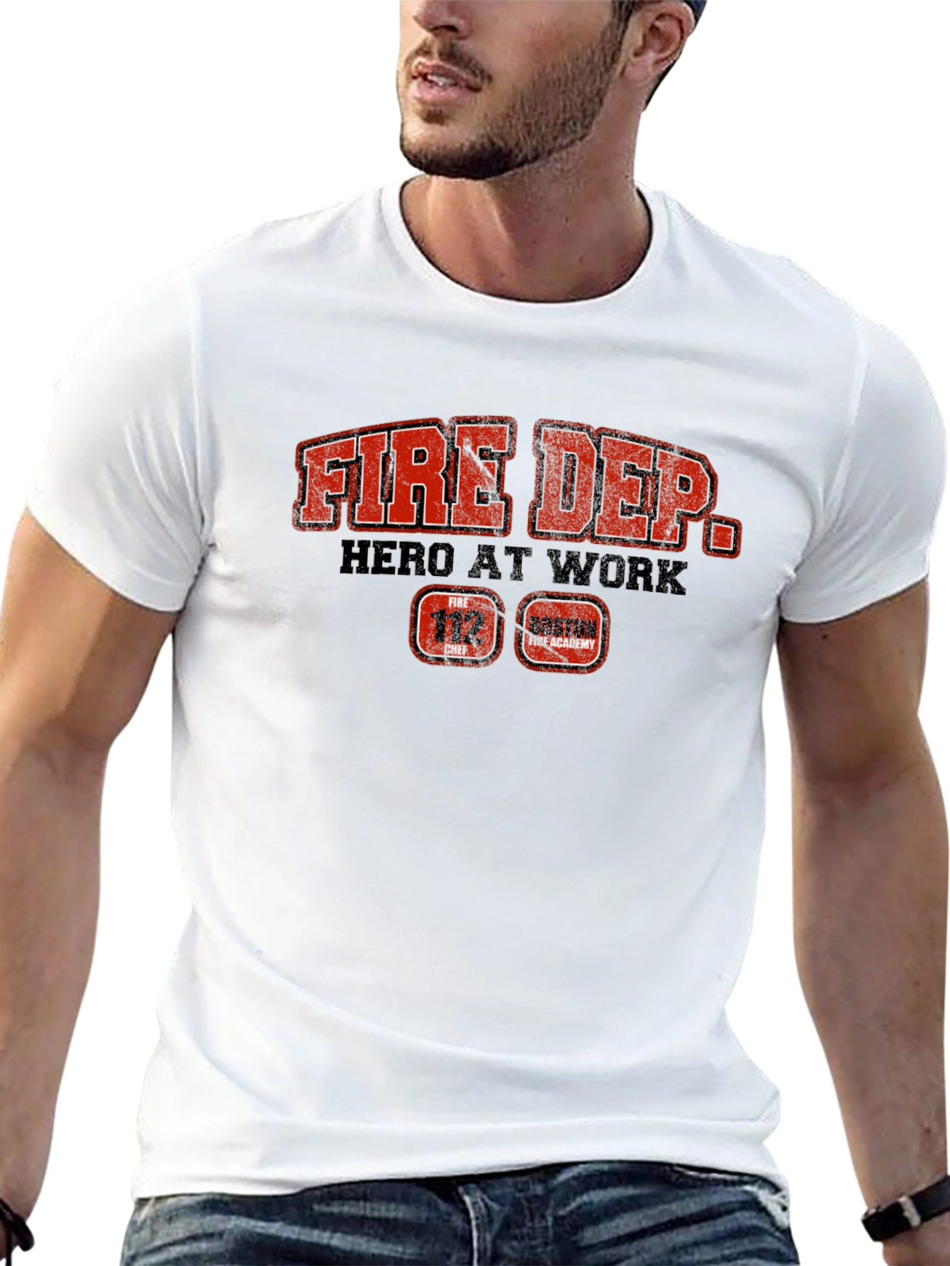 Fire Dept. Hero At Work Graphic T-Shirt