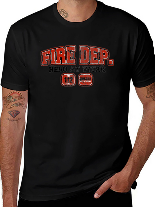Fire Dept. Hero At Work Graphic T-Shirt