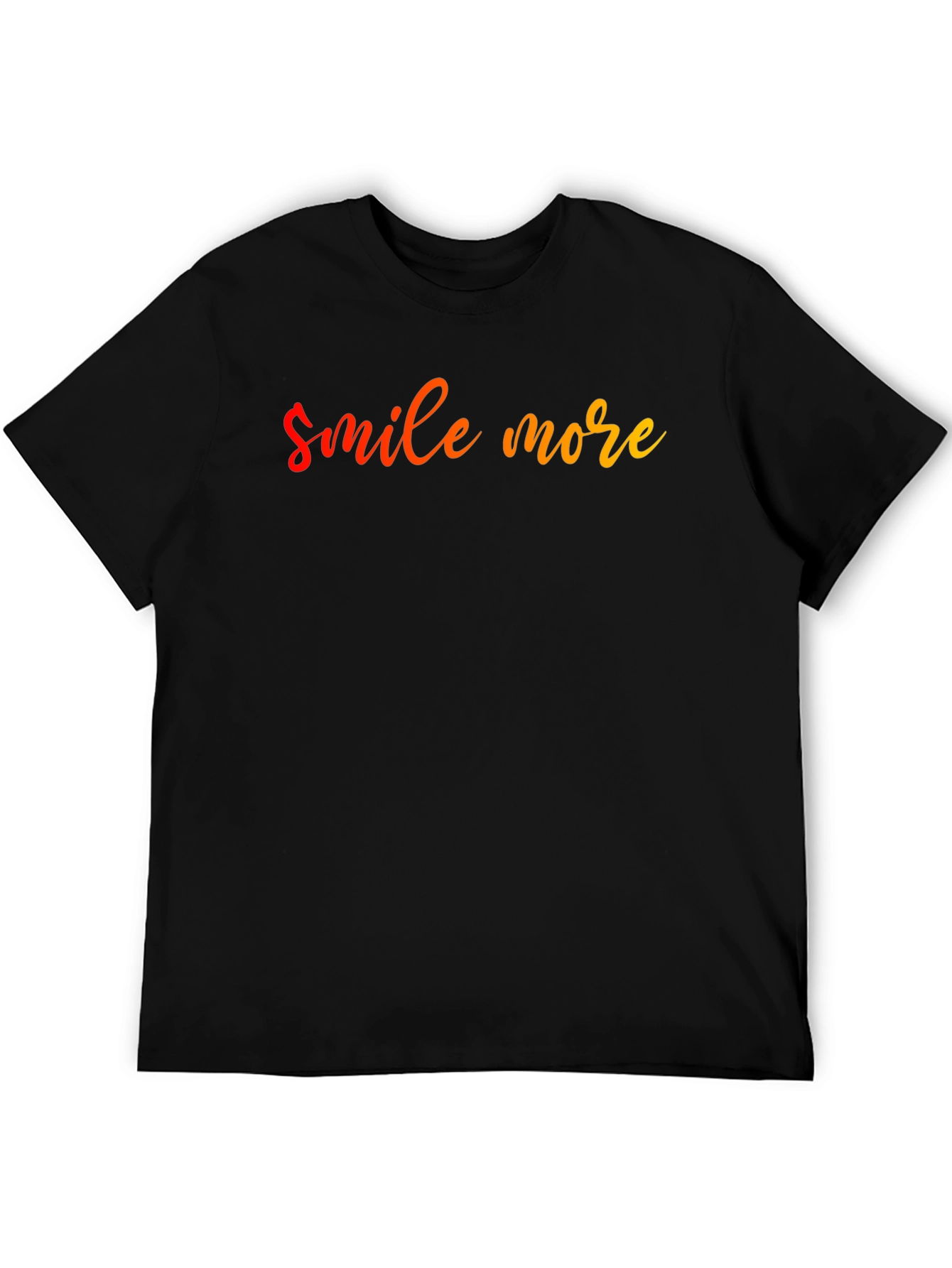 Smile More Graphic Tee - Black