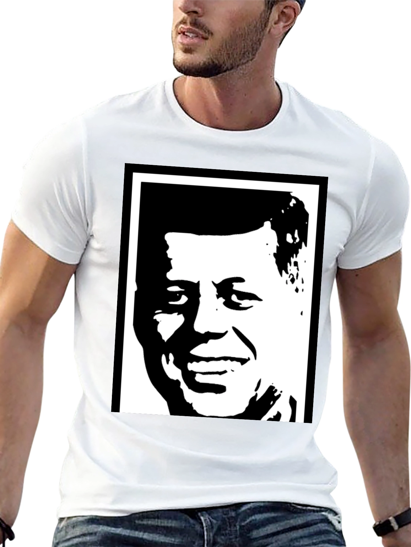 Kennedy Portrait Graphic Tee - Black