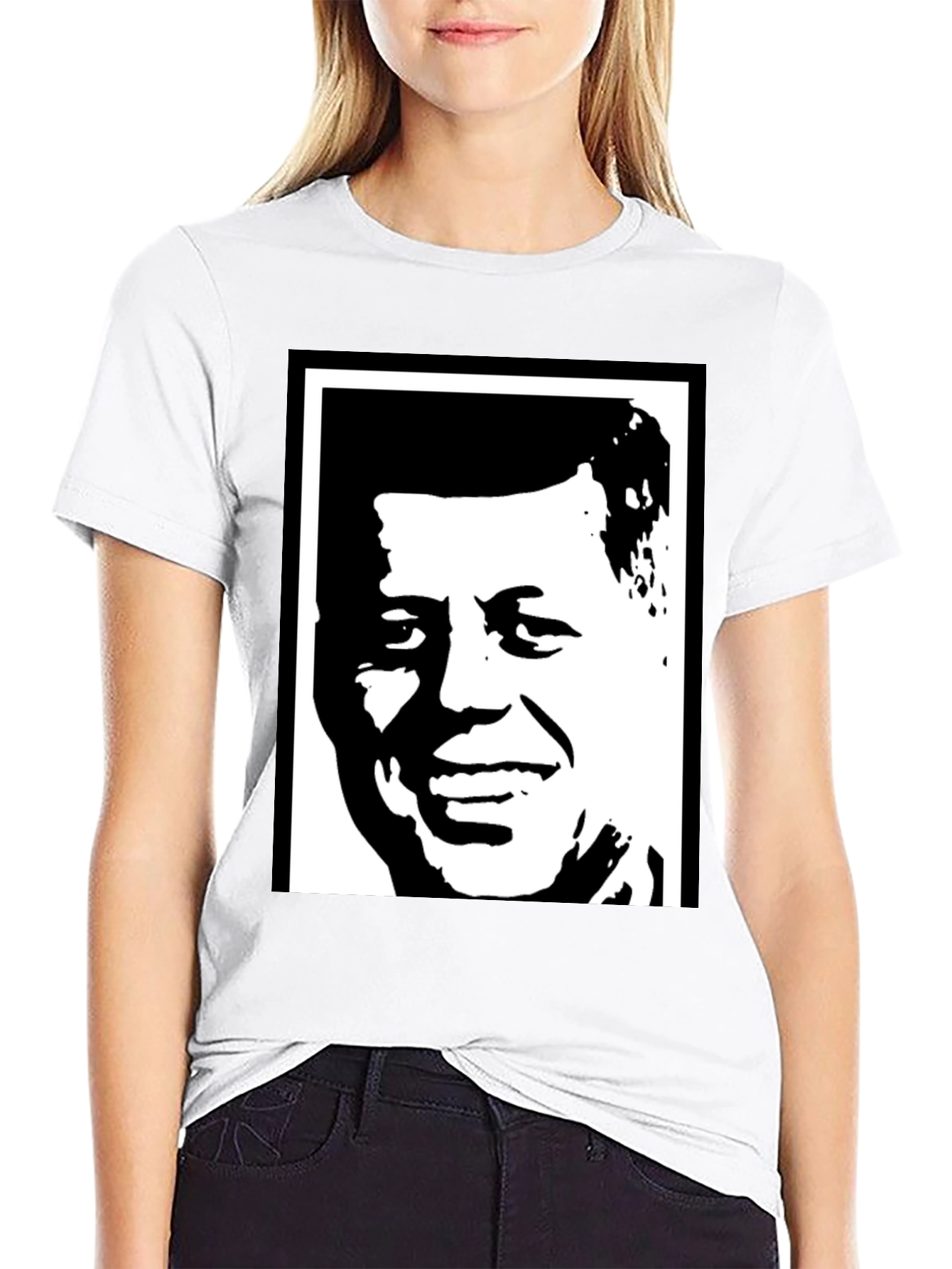 Kennedy Portrait Graphic Tee - Black