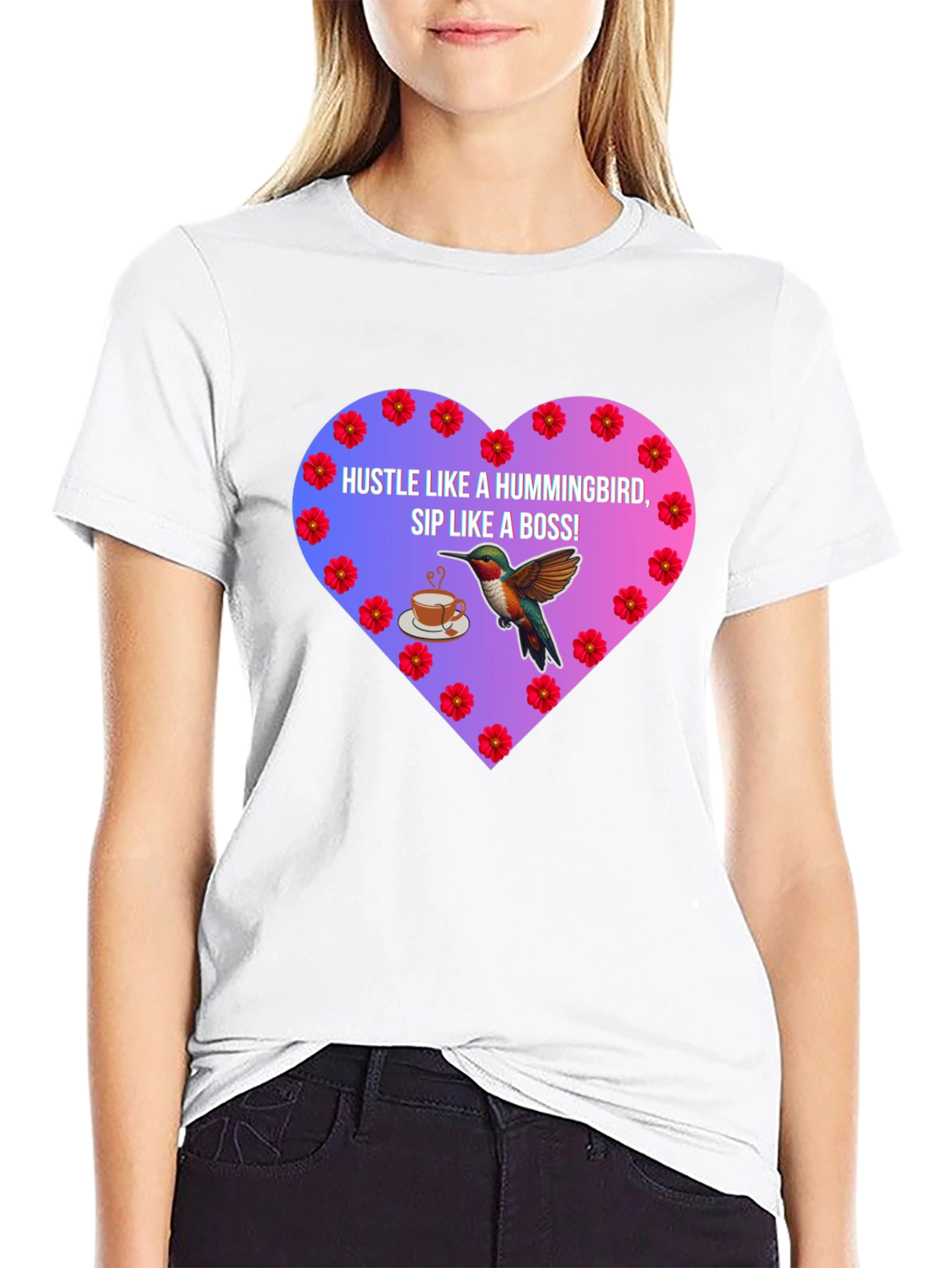 Hummingbird Hustle T-Shirt Sip Like a Boss