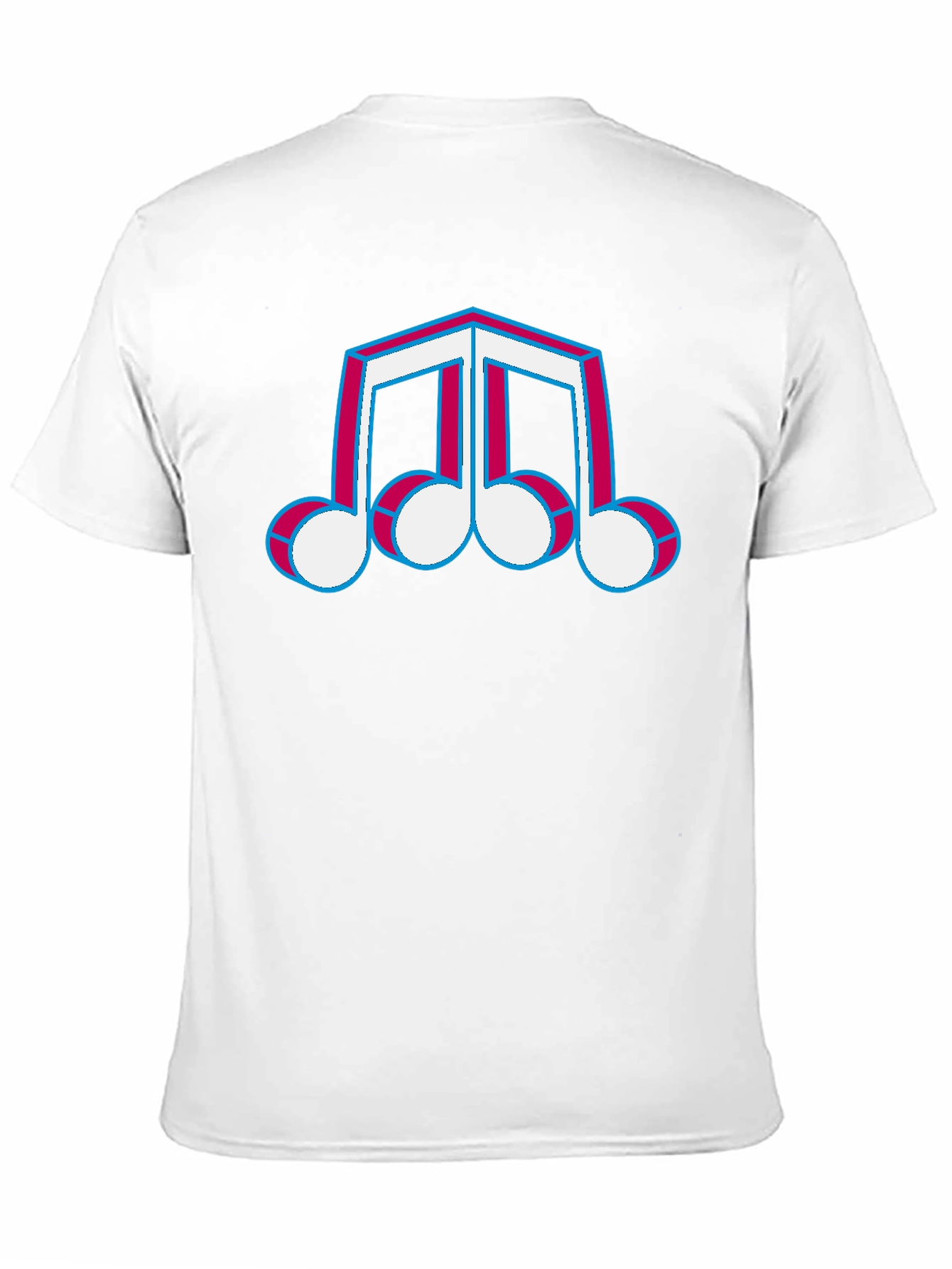 Retro Music Note T-Shirt - Black