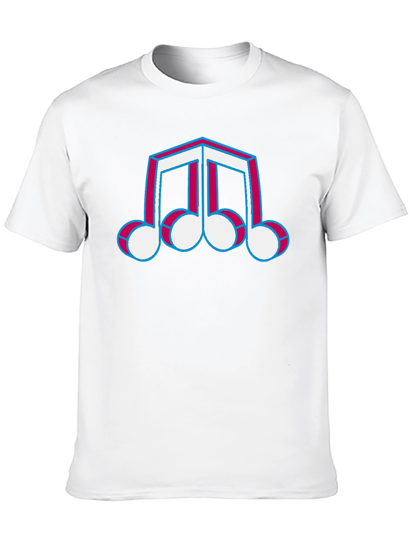 Retro Music Note T-Shirt - Black