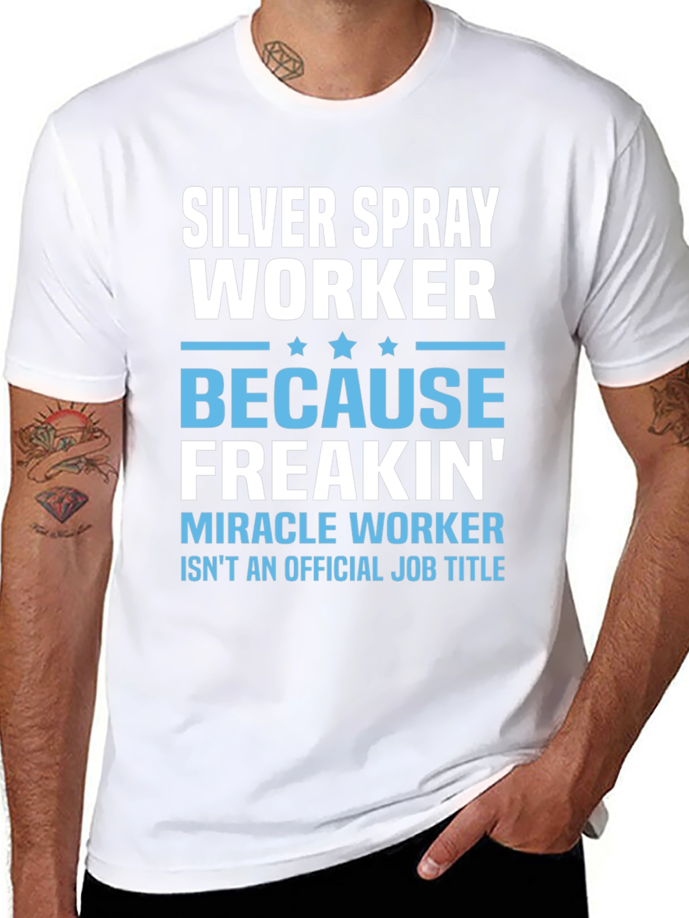 Silver Spray Worker Novelty T-Shirt