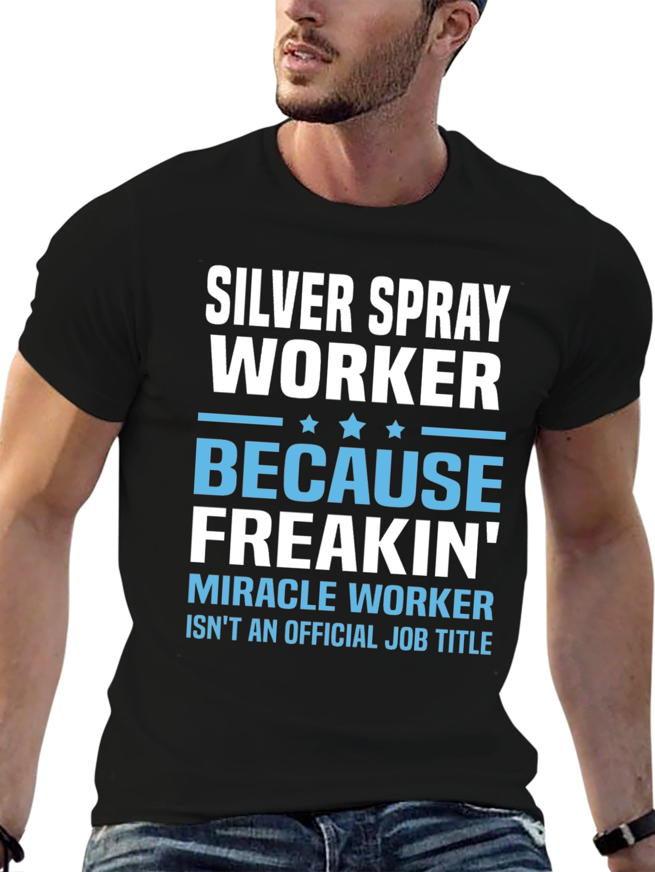 Silver Spray Worker Novelty T-Shirt