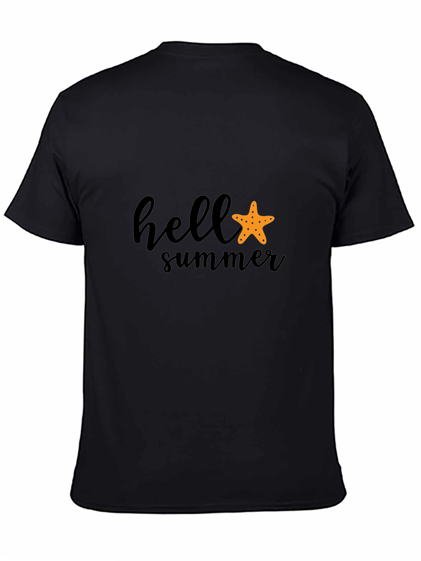 Hello Summer Starfish Graphic Tee - Black