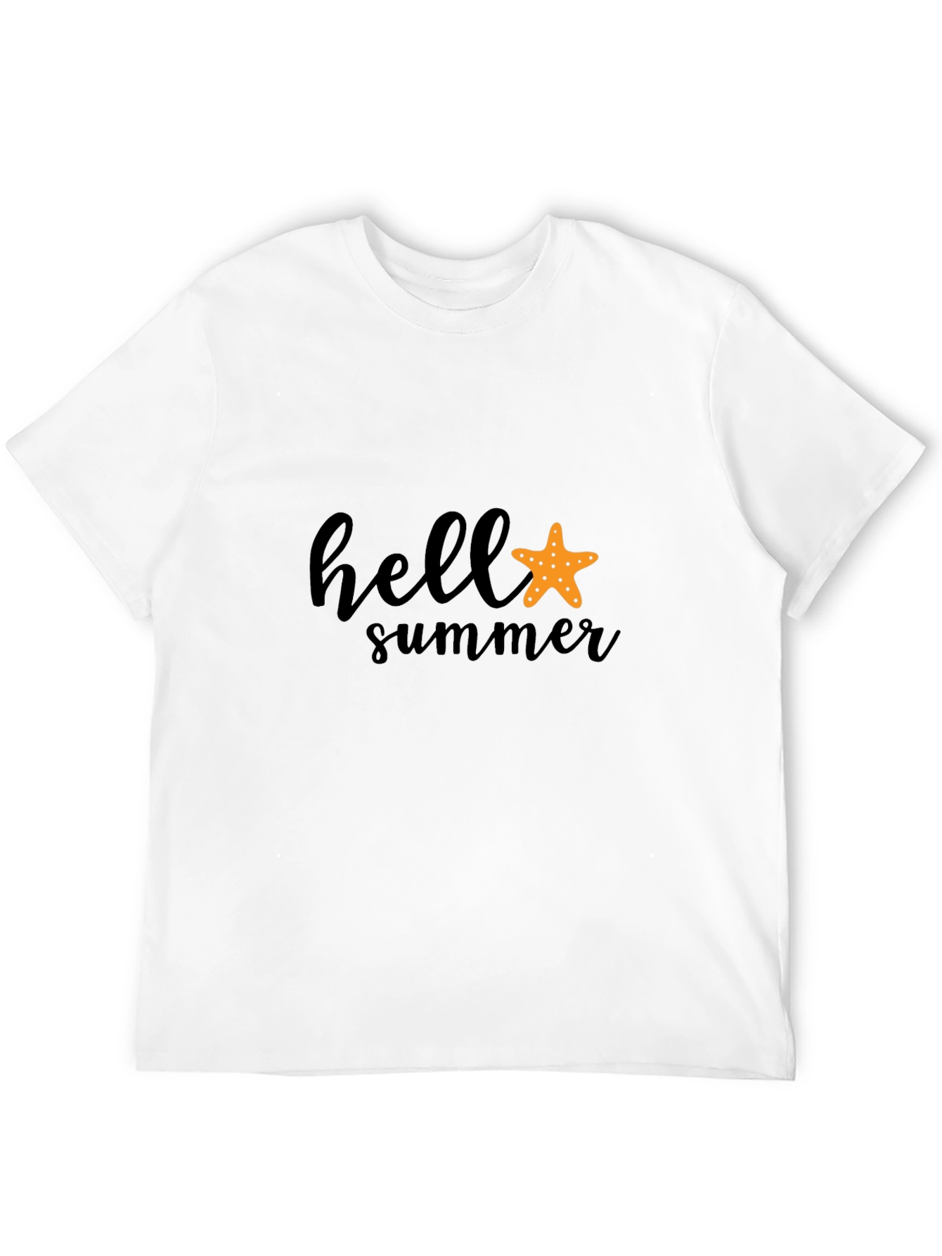 Hello Summer Starfish Graphic Tee - Black