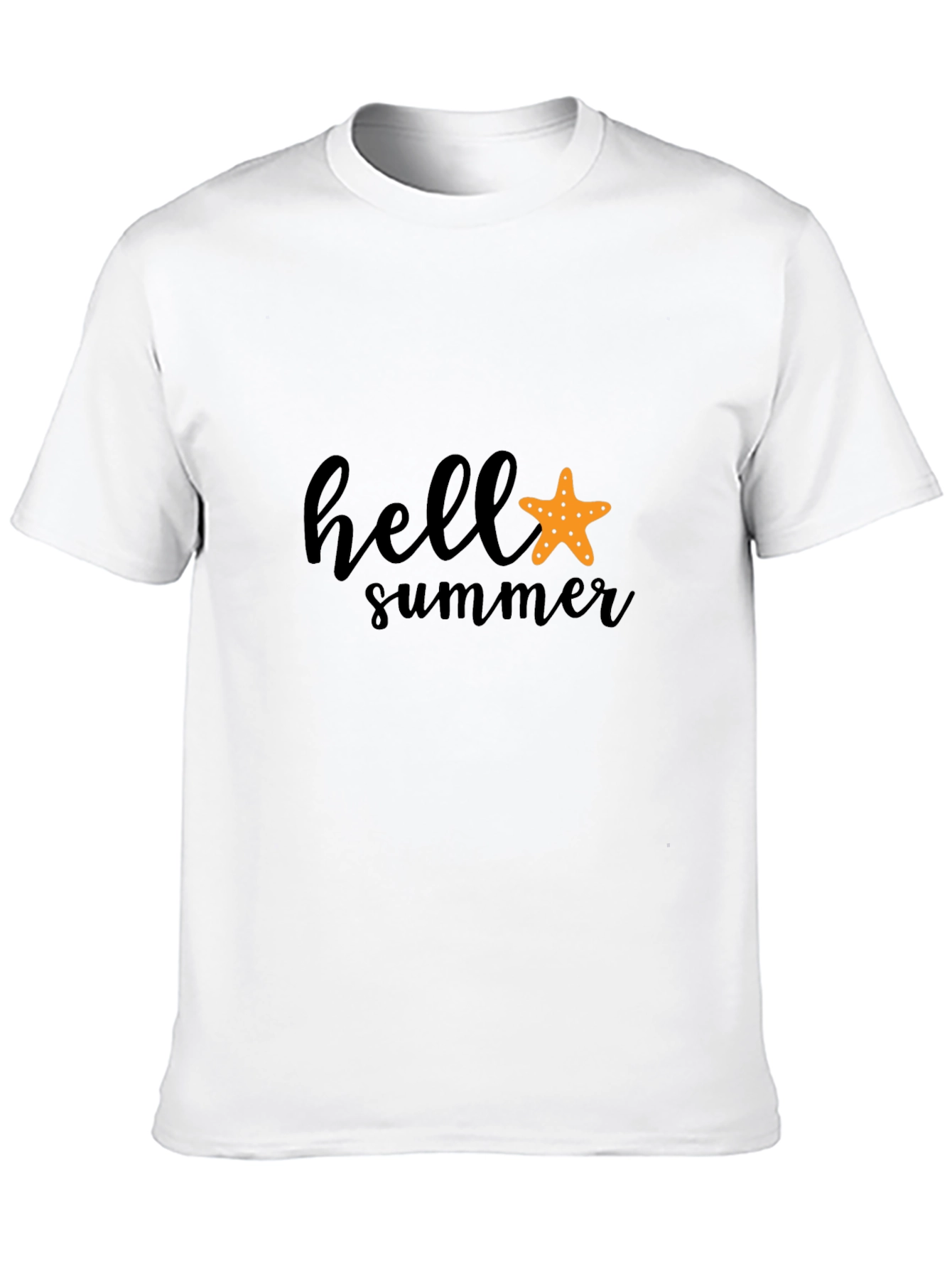 Hello Summer Starfish Graphic Tee - Black