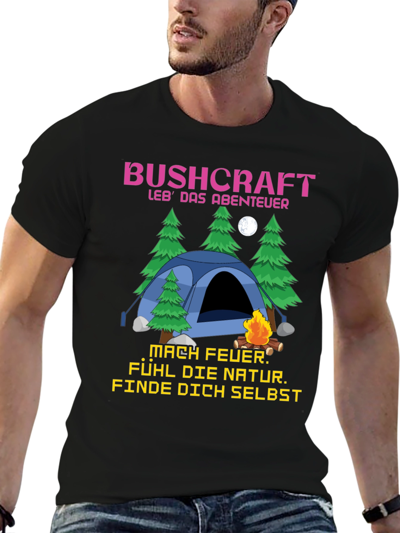Bushcraft Adventure T-Shirt: Nature Camping Design