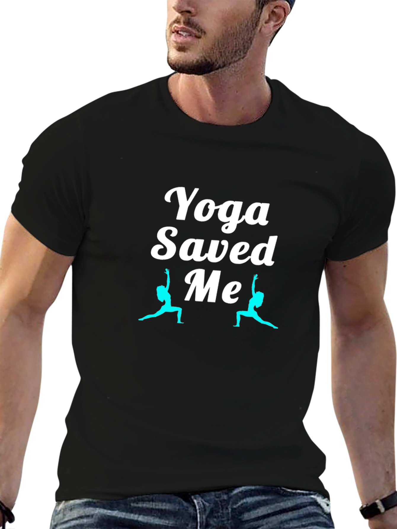 Yoga Saved Me Black T-Shirt