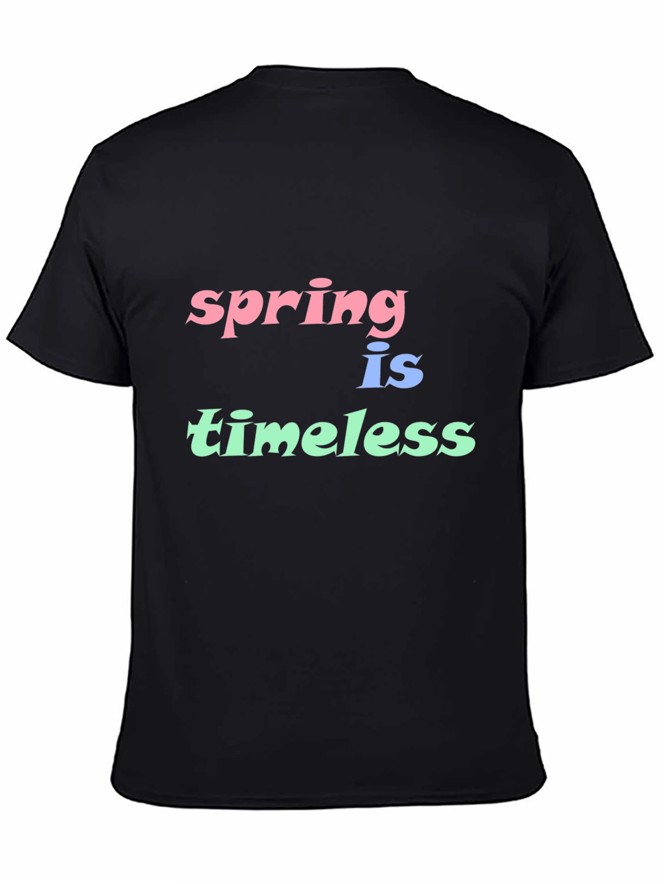 Spring is Timeless Graphic T-Shirt - Black