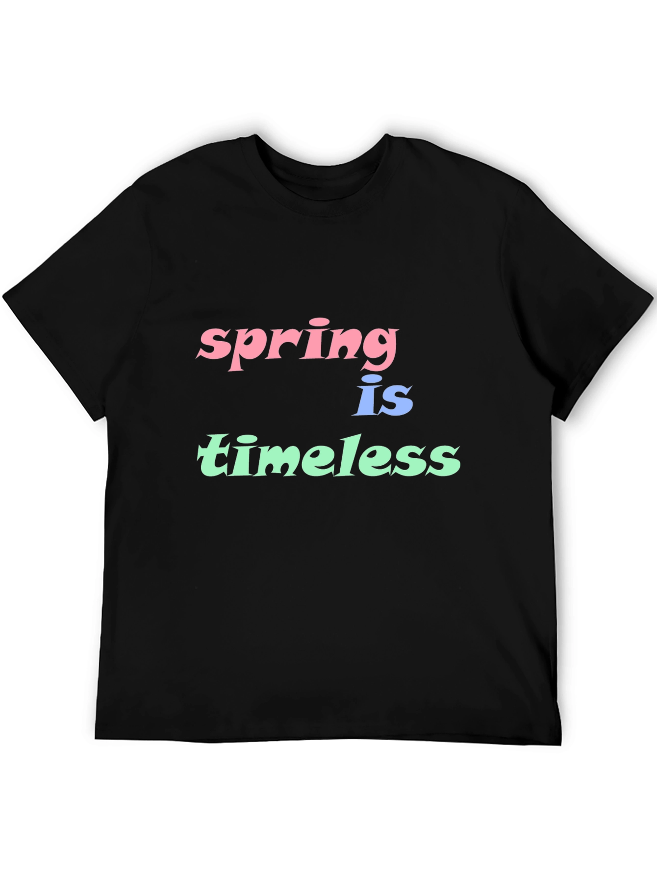 Spring is Timeless Graphic T-Shirt - Black