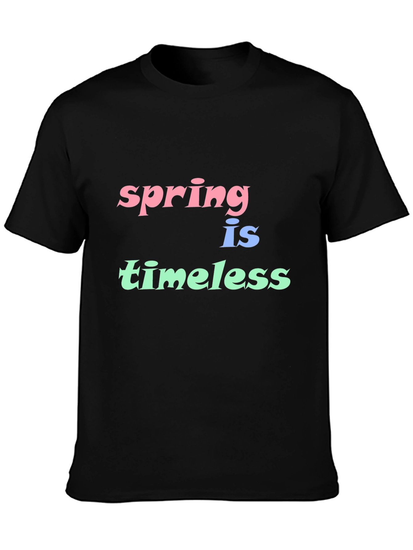 Spring is Timeless Graphic T-Shirt - Black