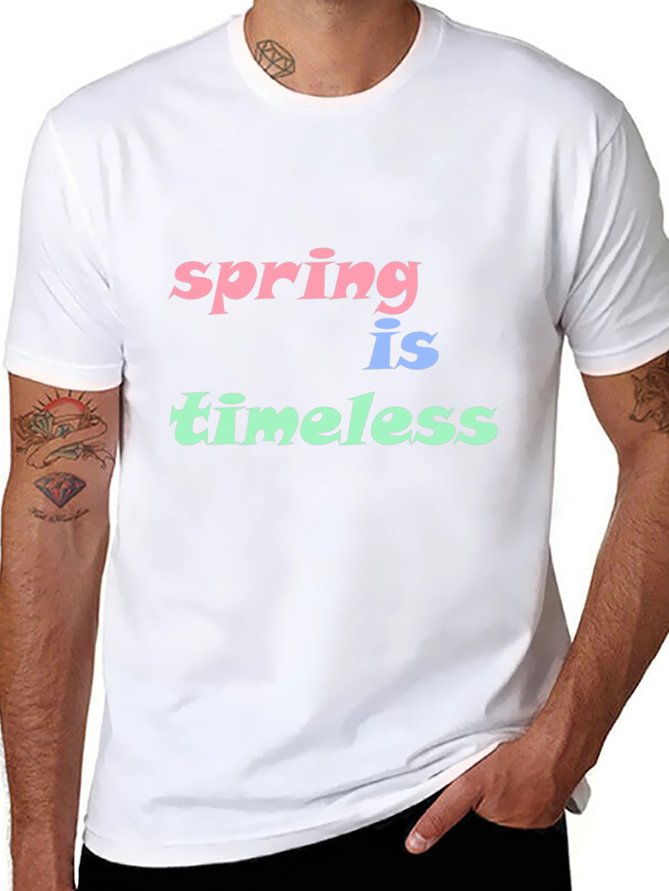 Spring is Timeless Graphic T-Shirt - Black