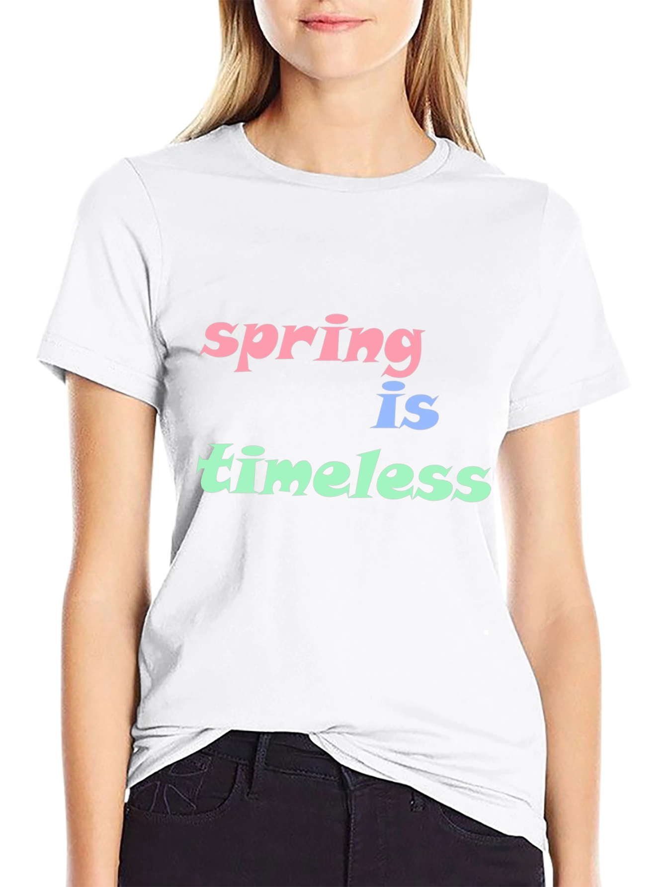 Spring is Timeless Graphic T-Shirt - Black