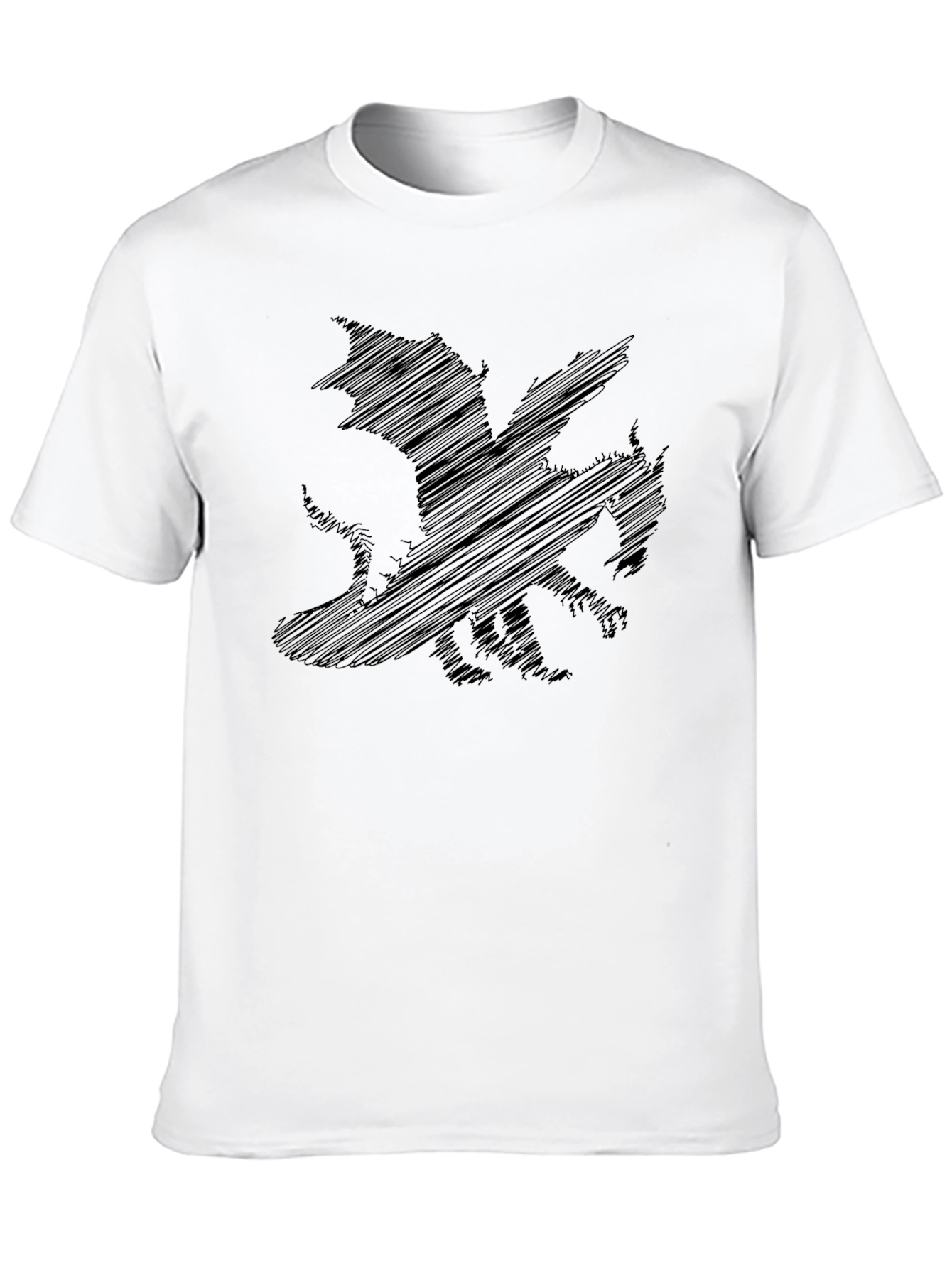 Dragon Sketch Black T-Shirt