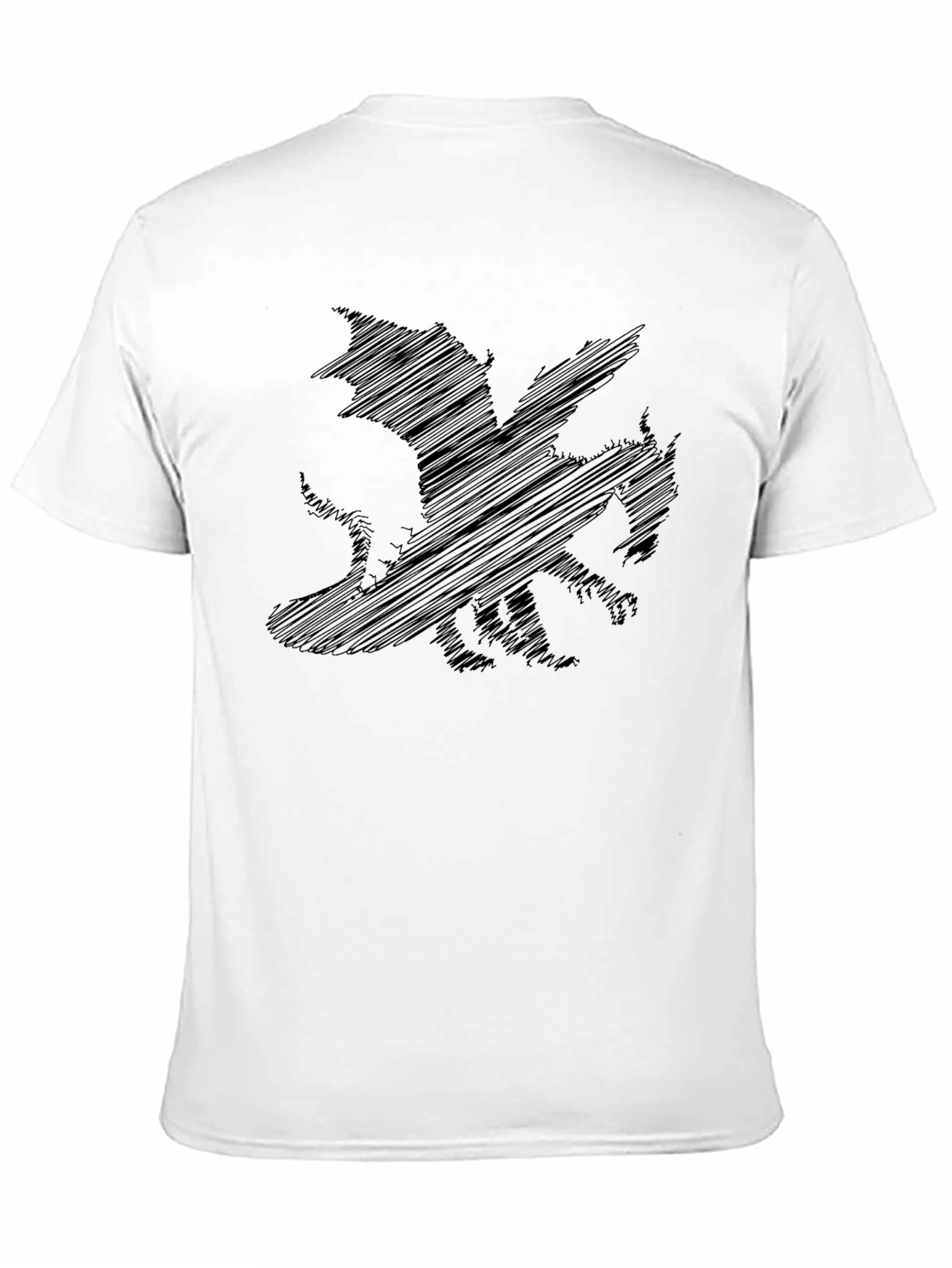 Dragon Sketch Black T-Shirt