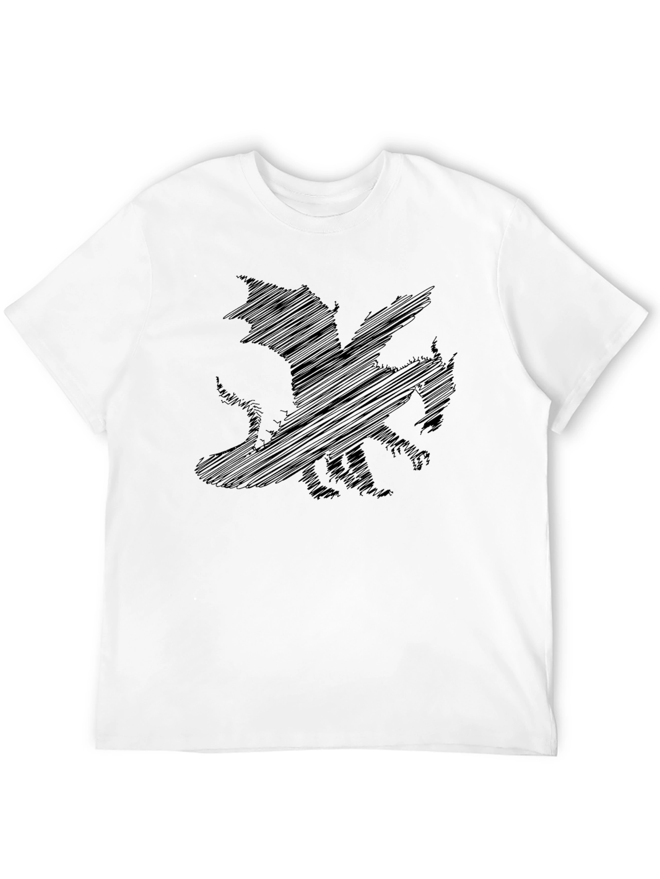 Dragon Sketch Black T-Shirt