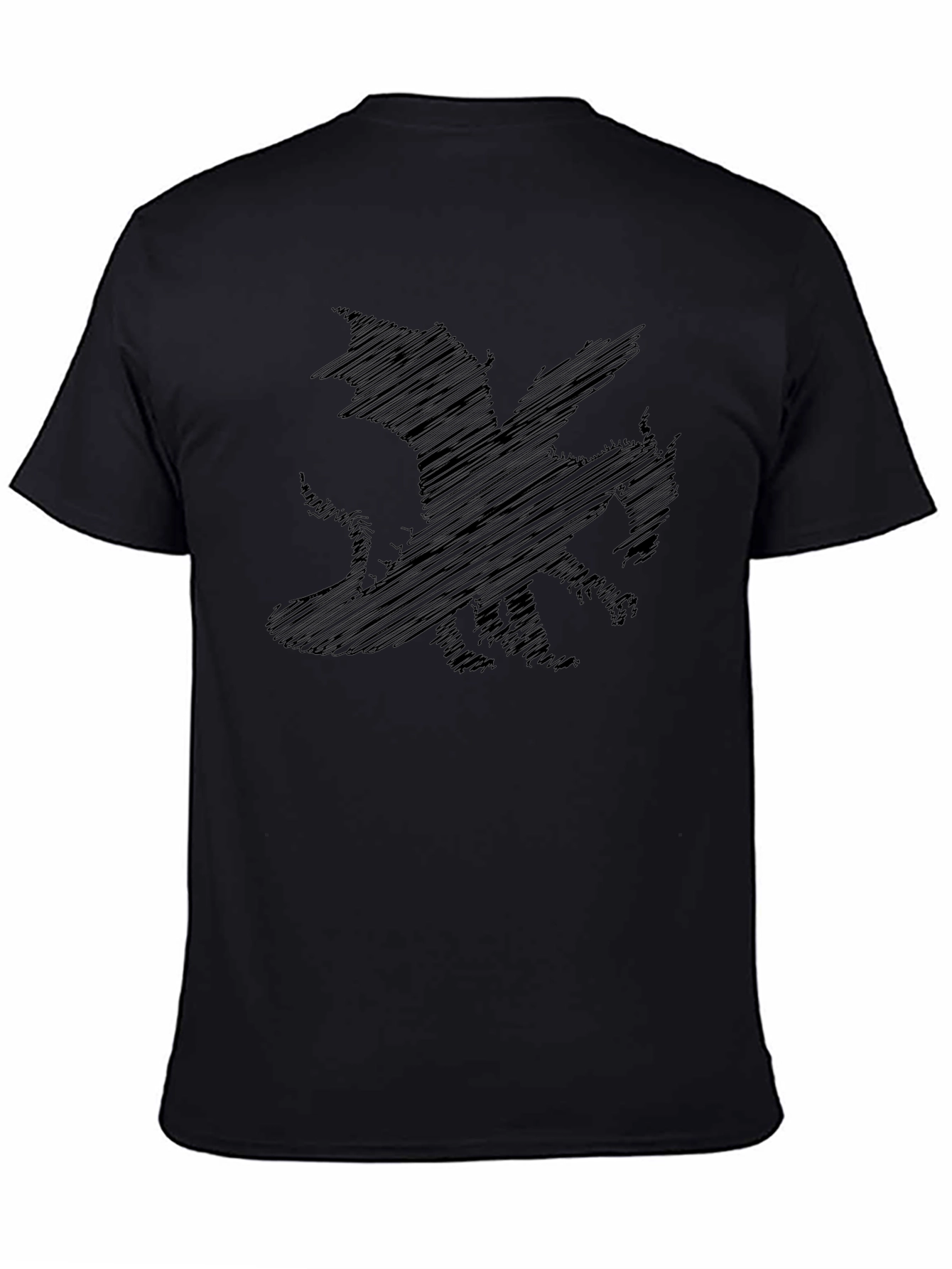 Dragon Sketch Black T-Shirt