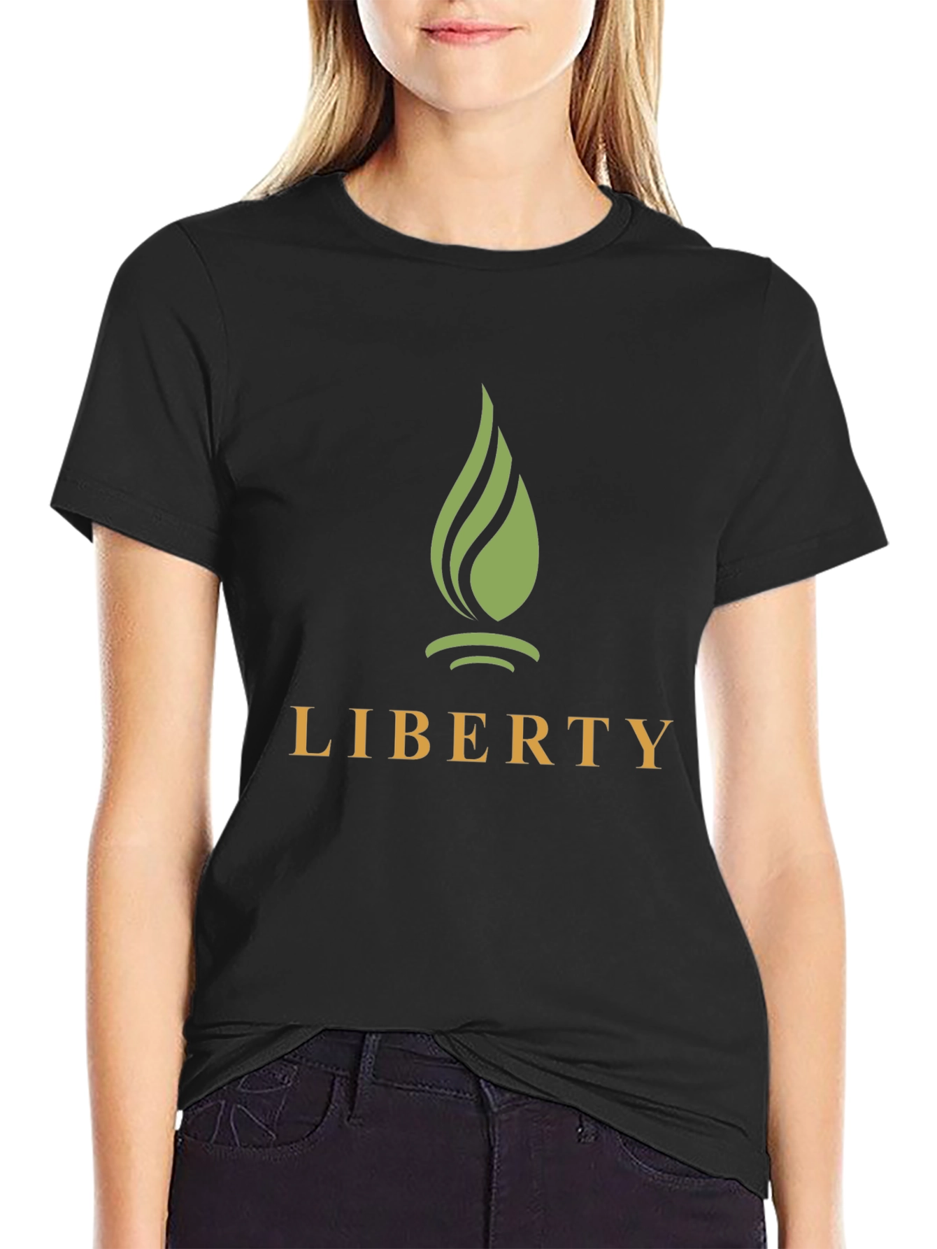 Liberty Flame Graphic T-Shirt - Black