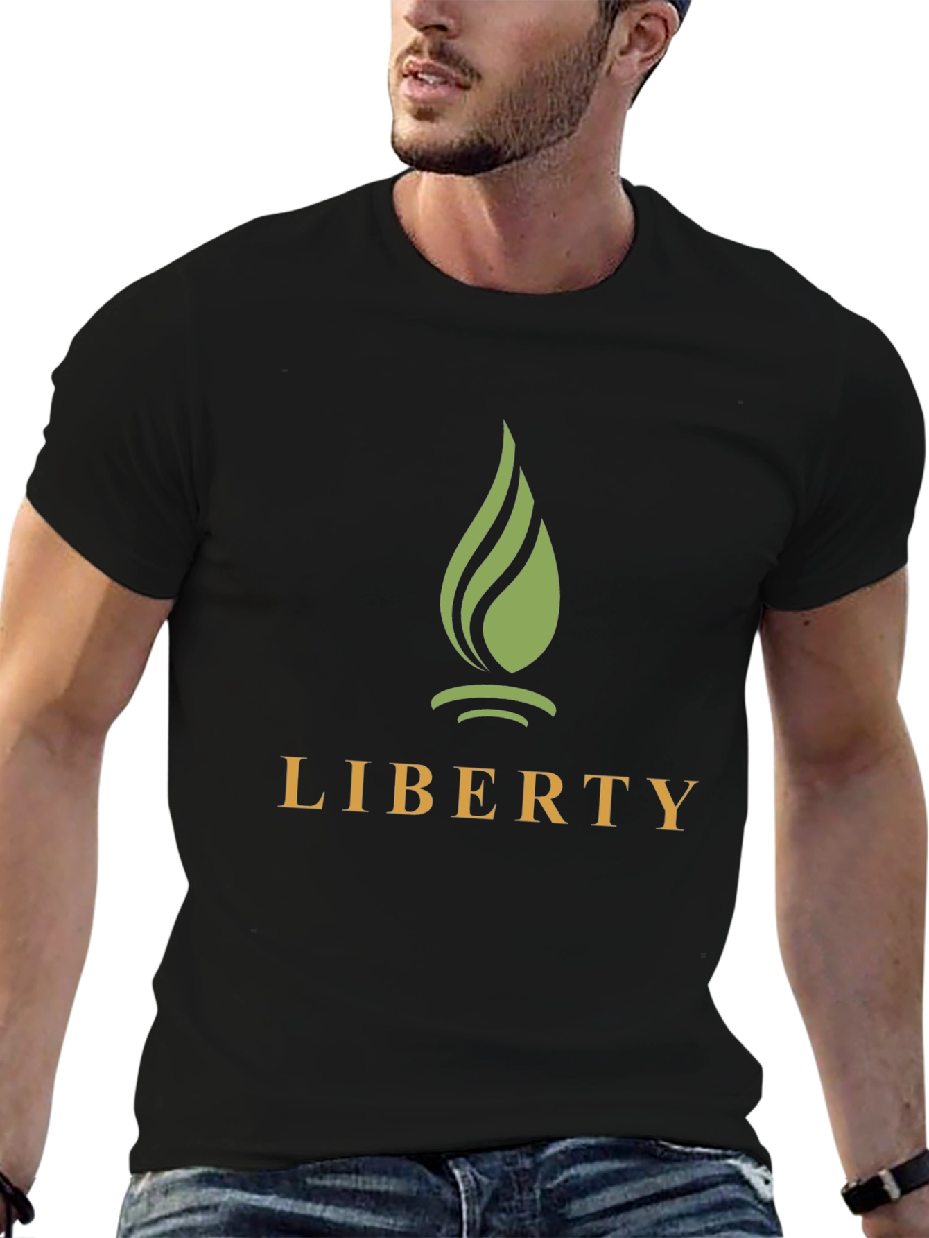 Liberty Flame Graphic T-Shirt - Black