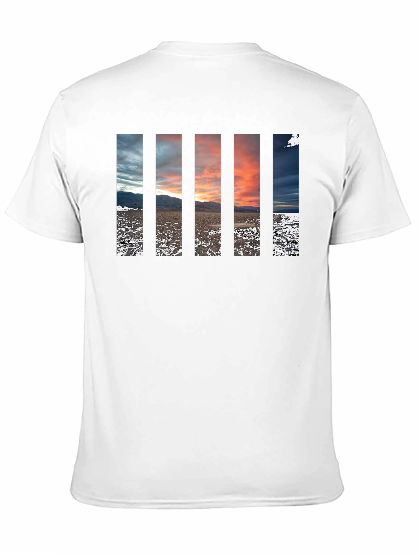 Stripped Sunset Tee - Black Cotton Comfort