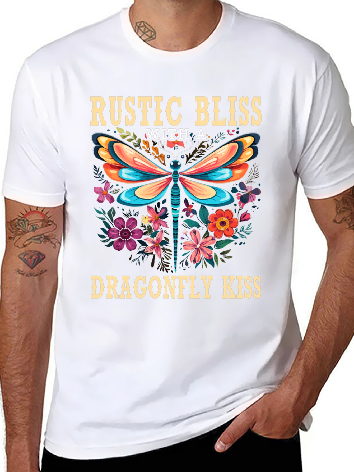 Rustic Bliss Dragonfly Kiss Graphic Tee