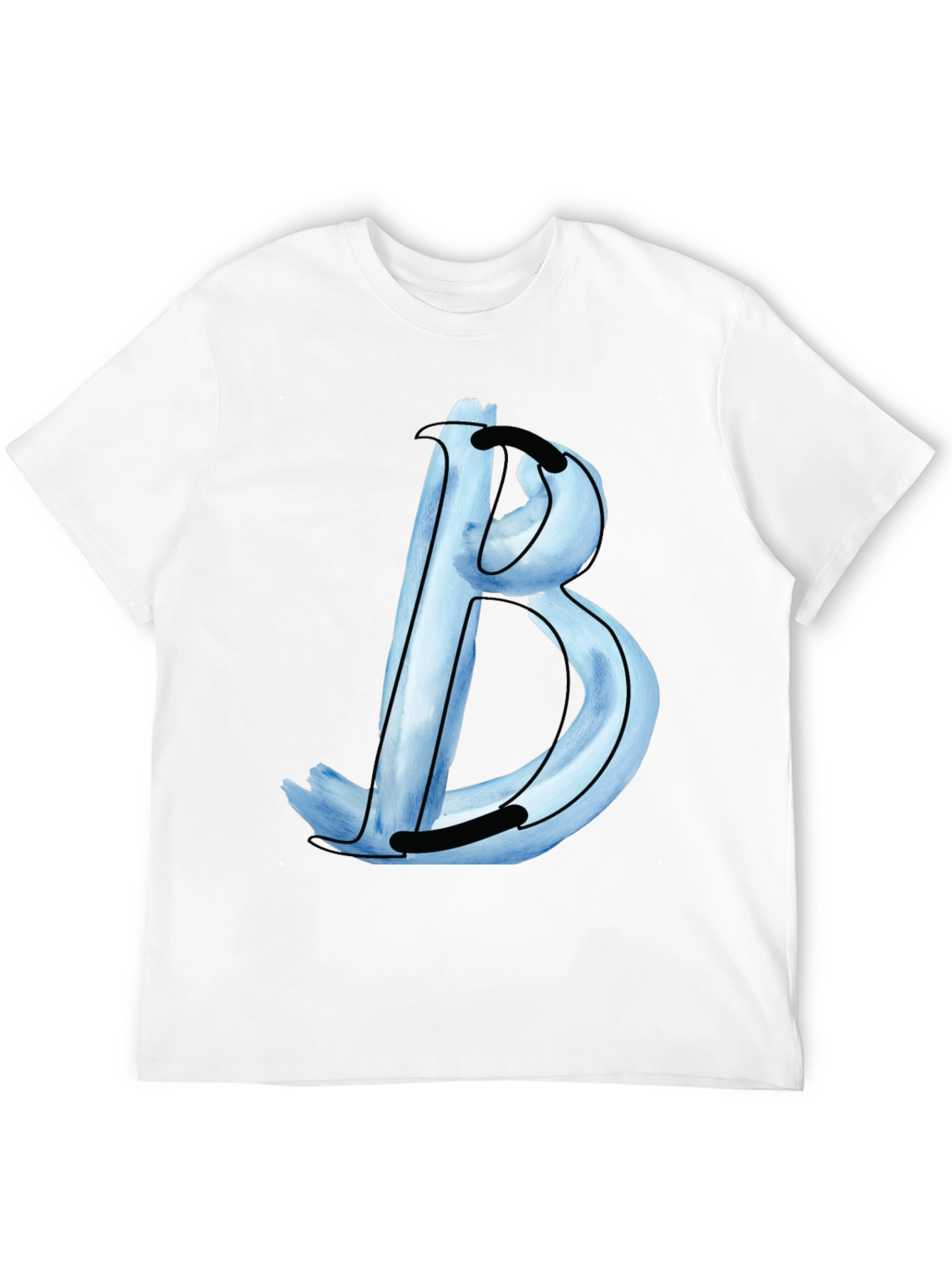 Stylish Black T-Shirt with Letter B Design