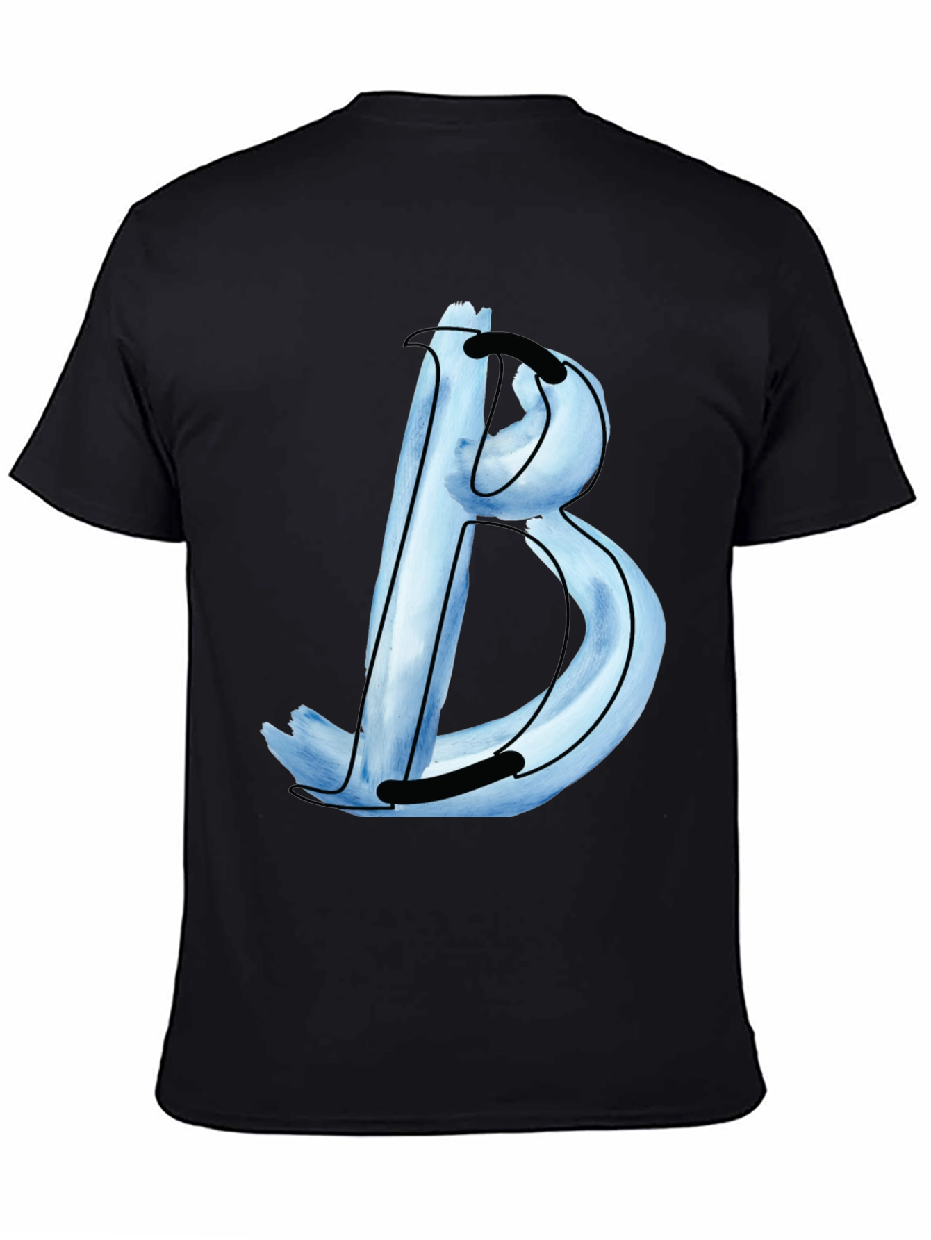 Stylish Black T-Shirt with Letter B Design