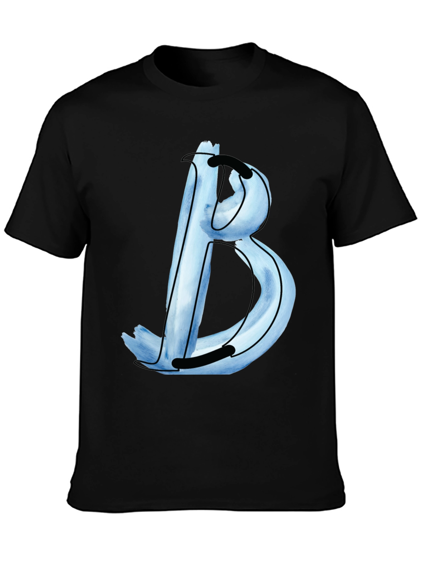 Stylish Black T-Shirt with Letter B Design
