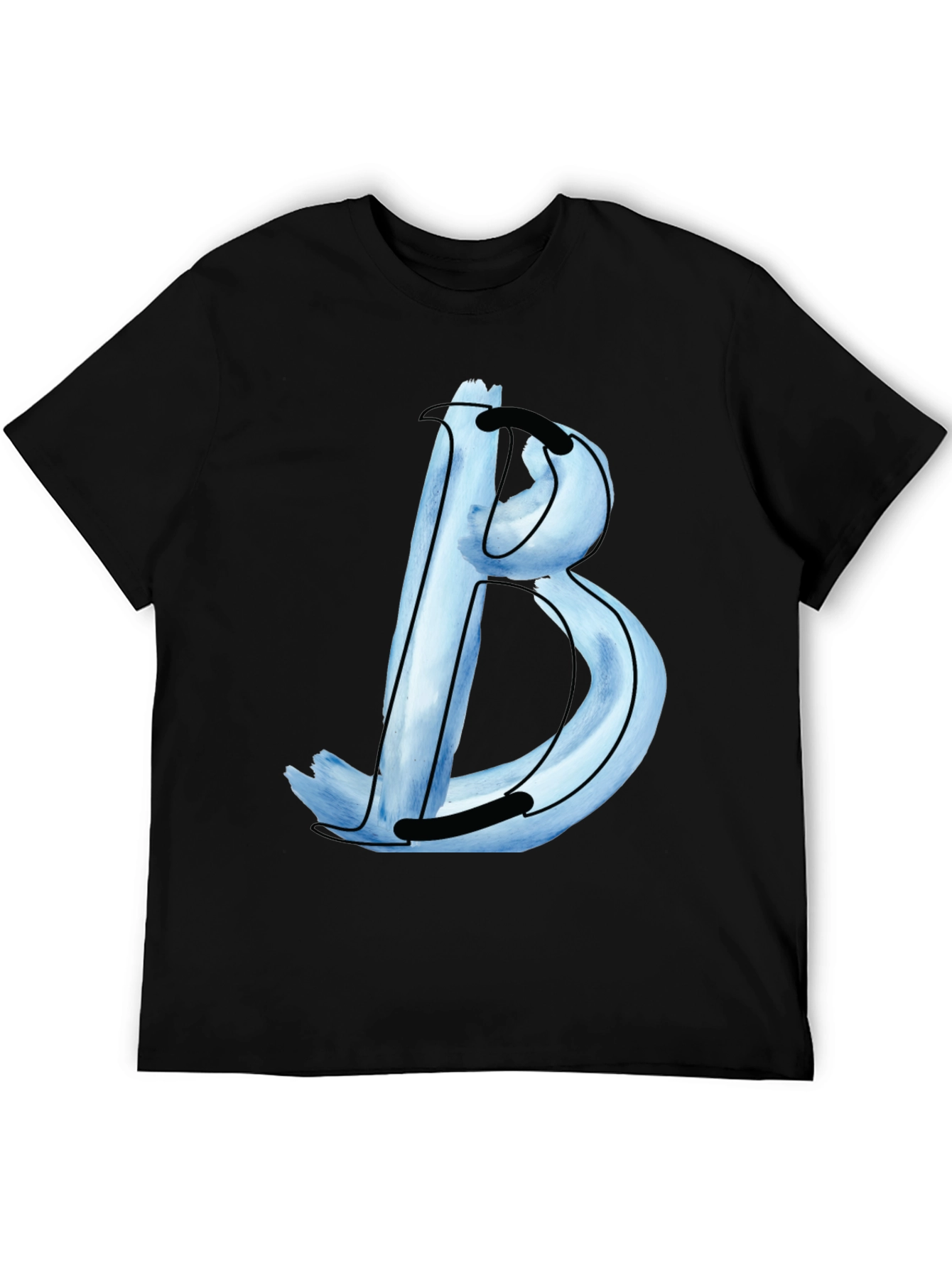 Stylish Black T-Shirt with Letter B Design