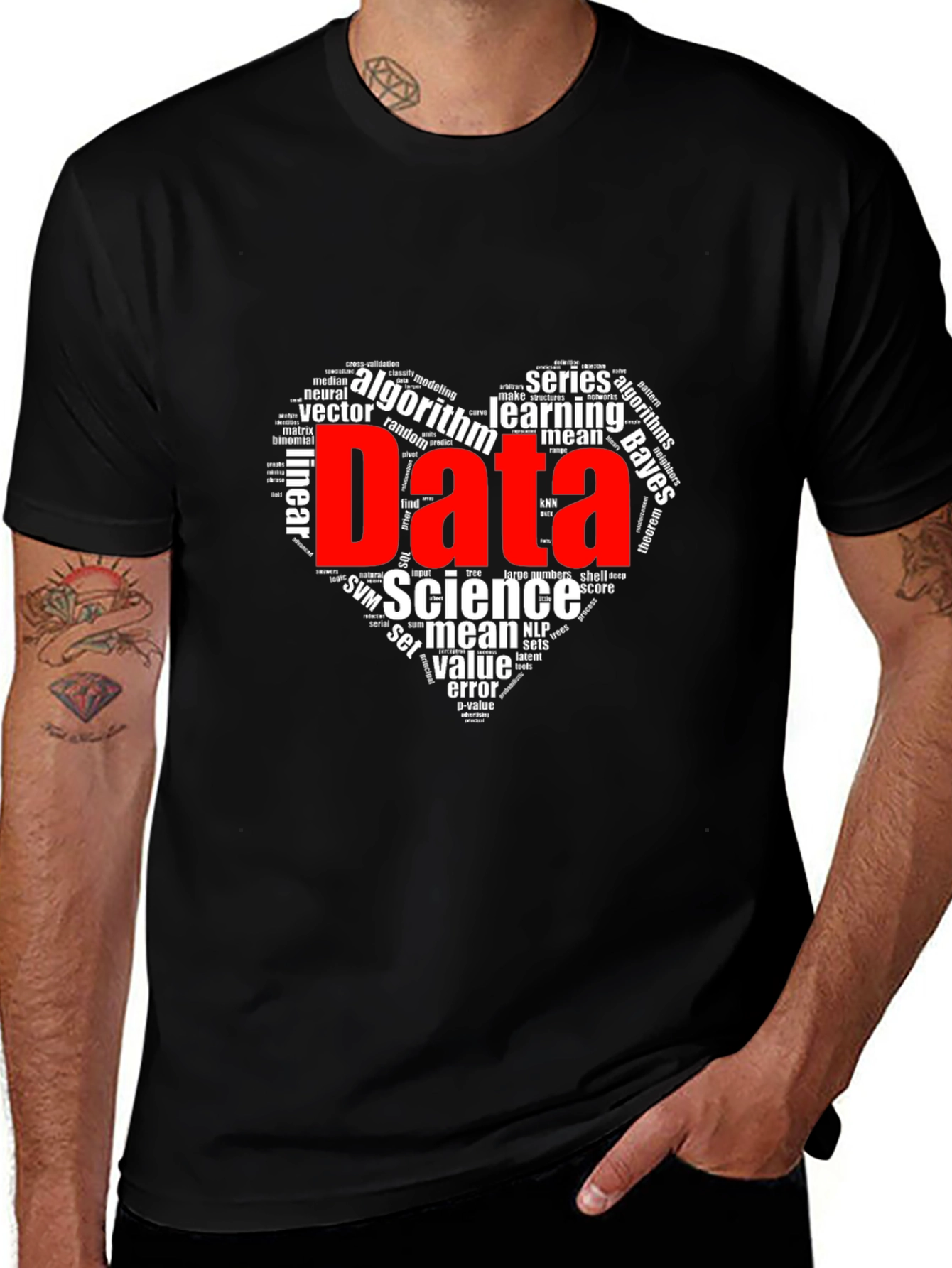 Data Science Word Art Graphic T-Shirt