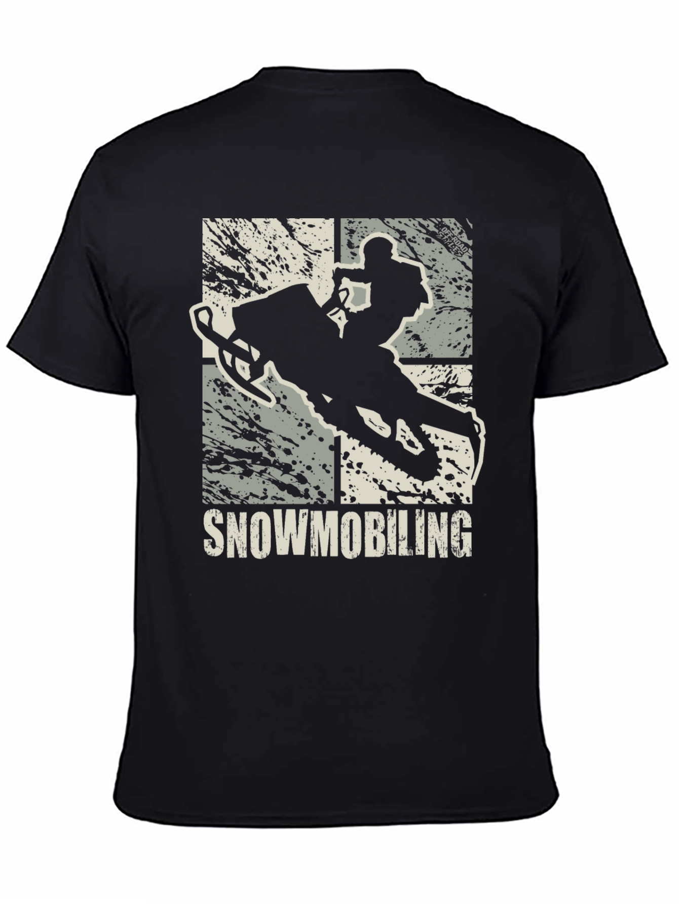 Snowmobiling Graphic T-Shirt - Mens Black Tee