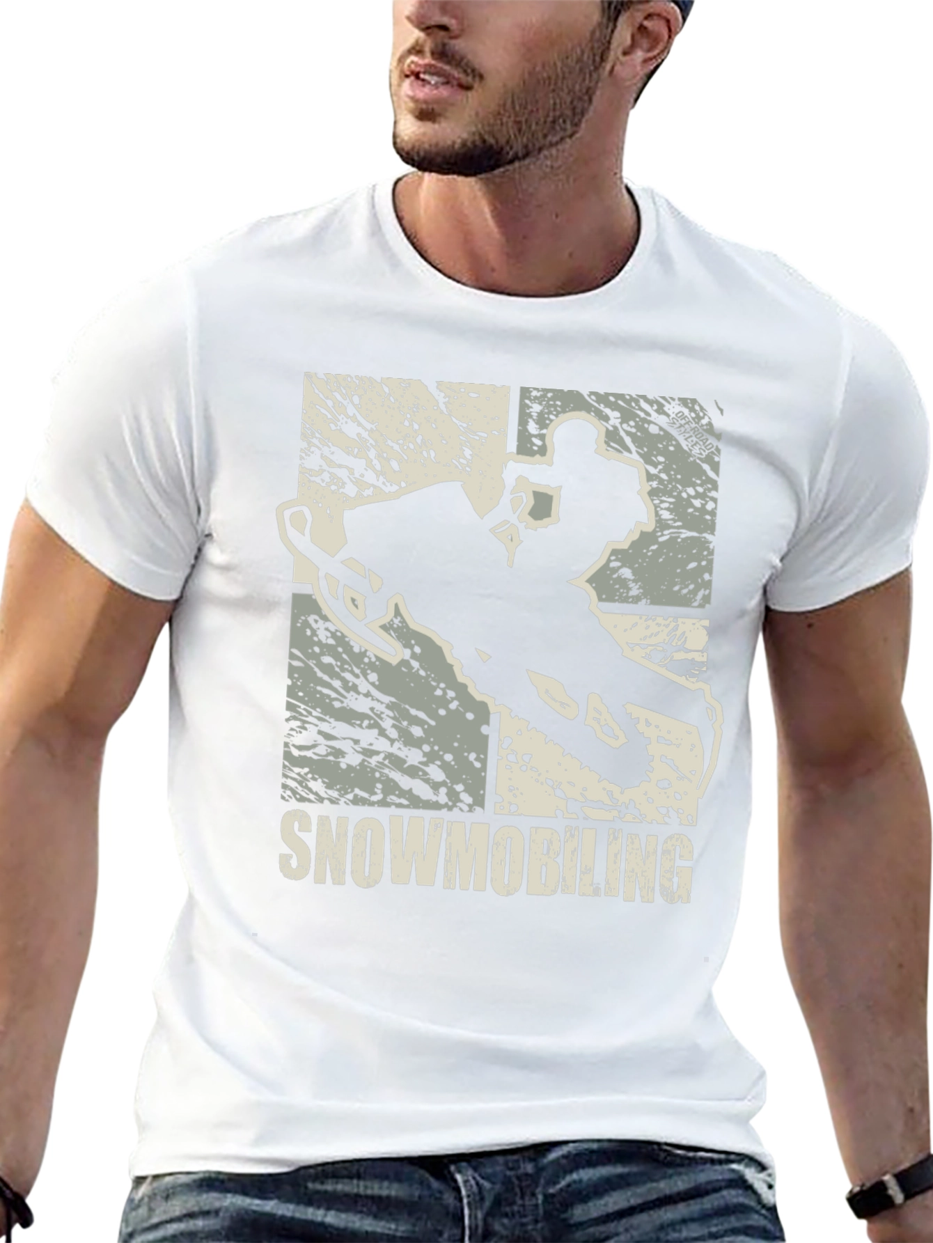 Snowmobiling Graphic T-Shirt - Mens Black Tee