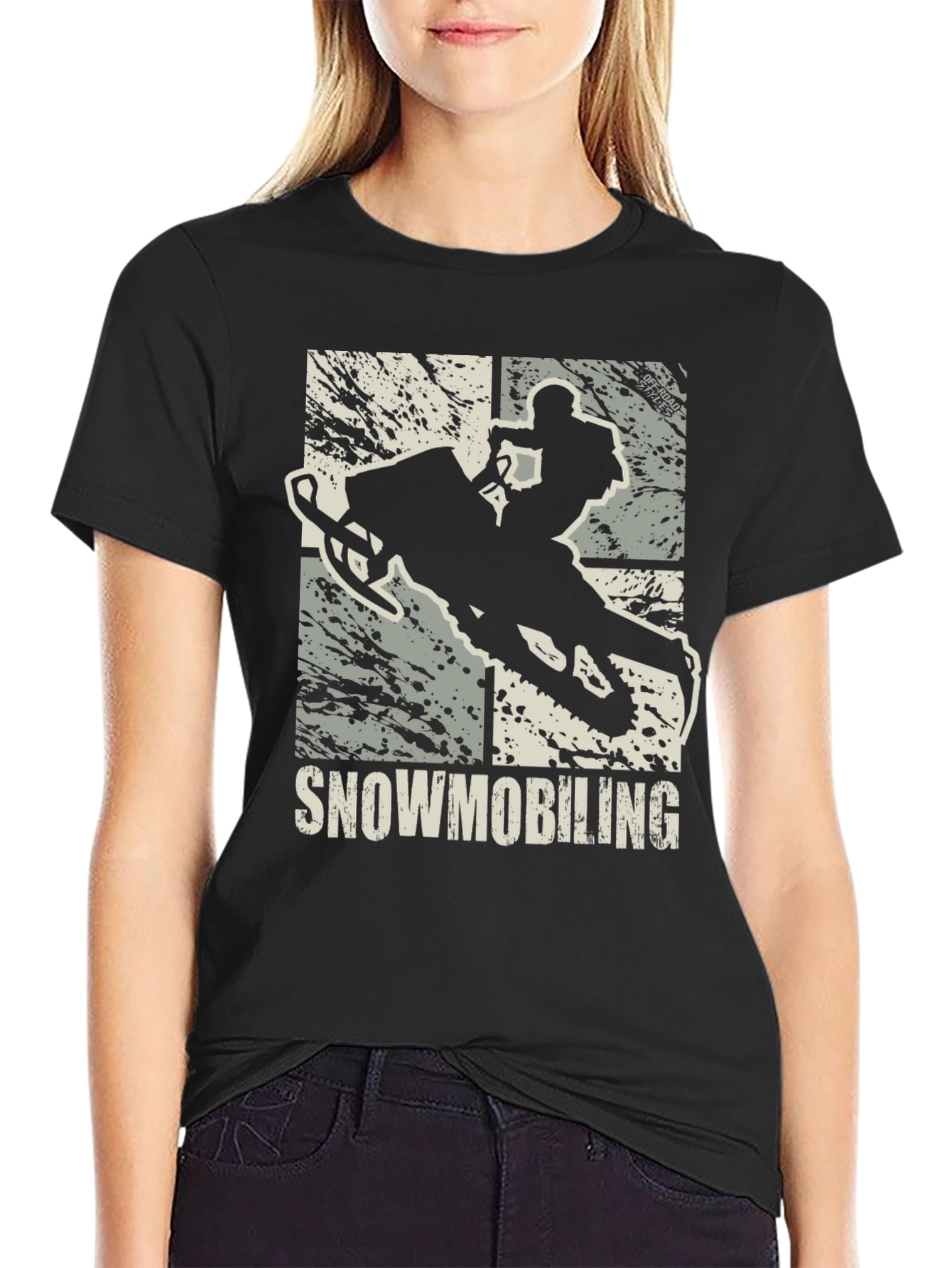 Snowmobiling Graphic T-Shirt - Mens Black Tee