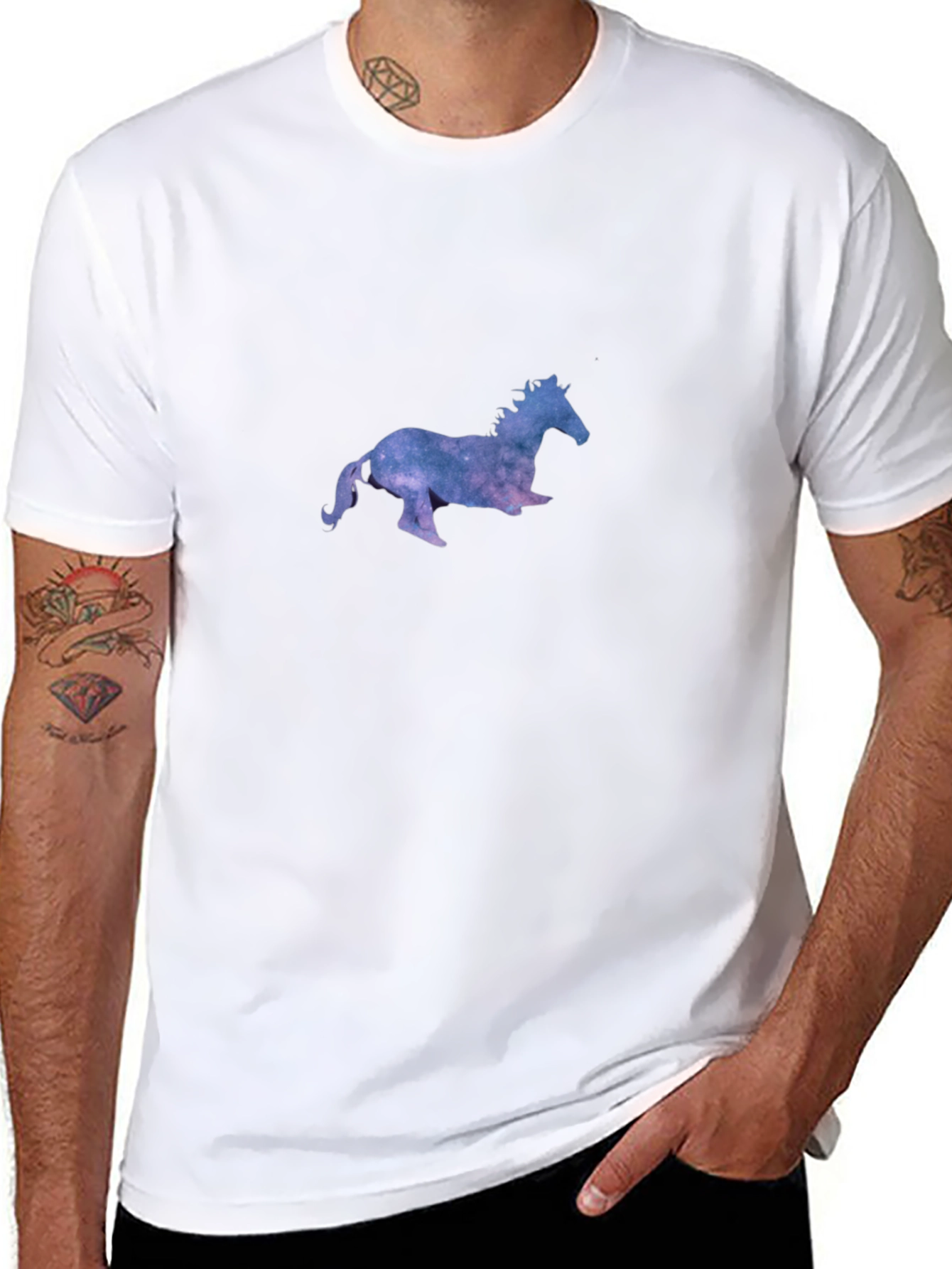Galaxy Horse Black T-Shirt