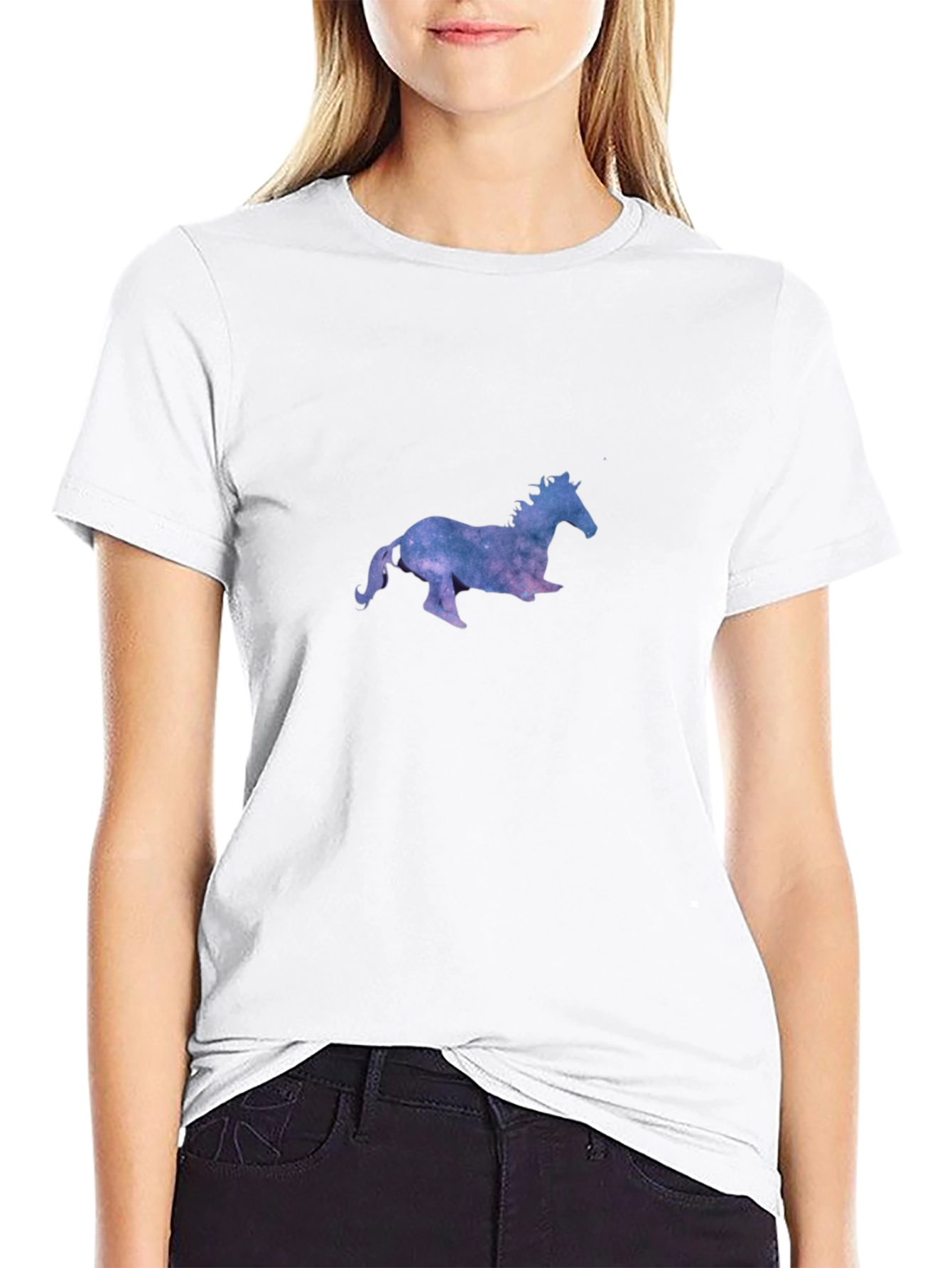 Galaxy Horse Black T-Shirt