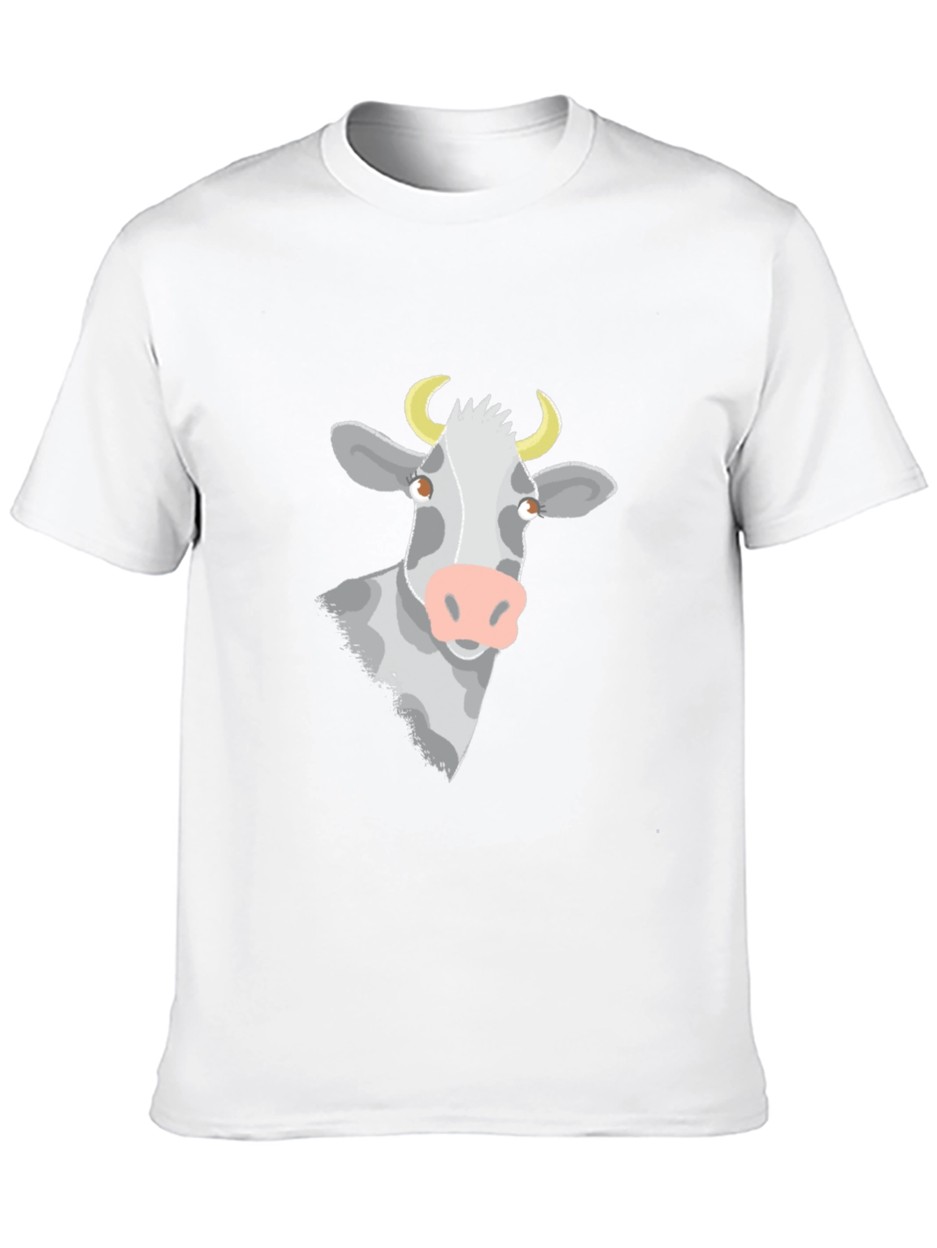 Cow Graphic T-Shirt - Black Cotton Blend