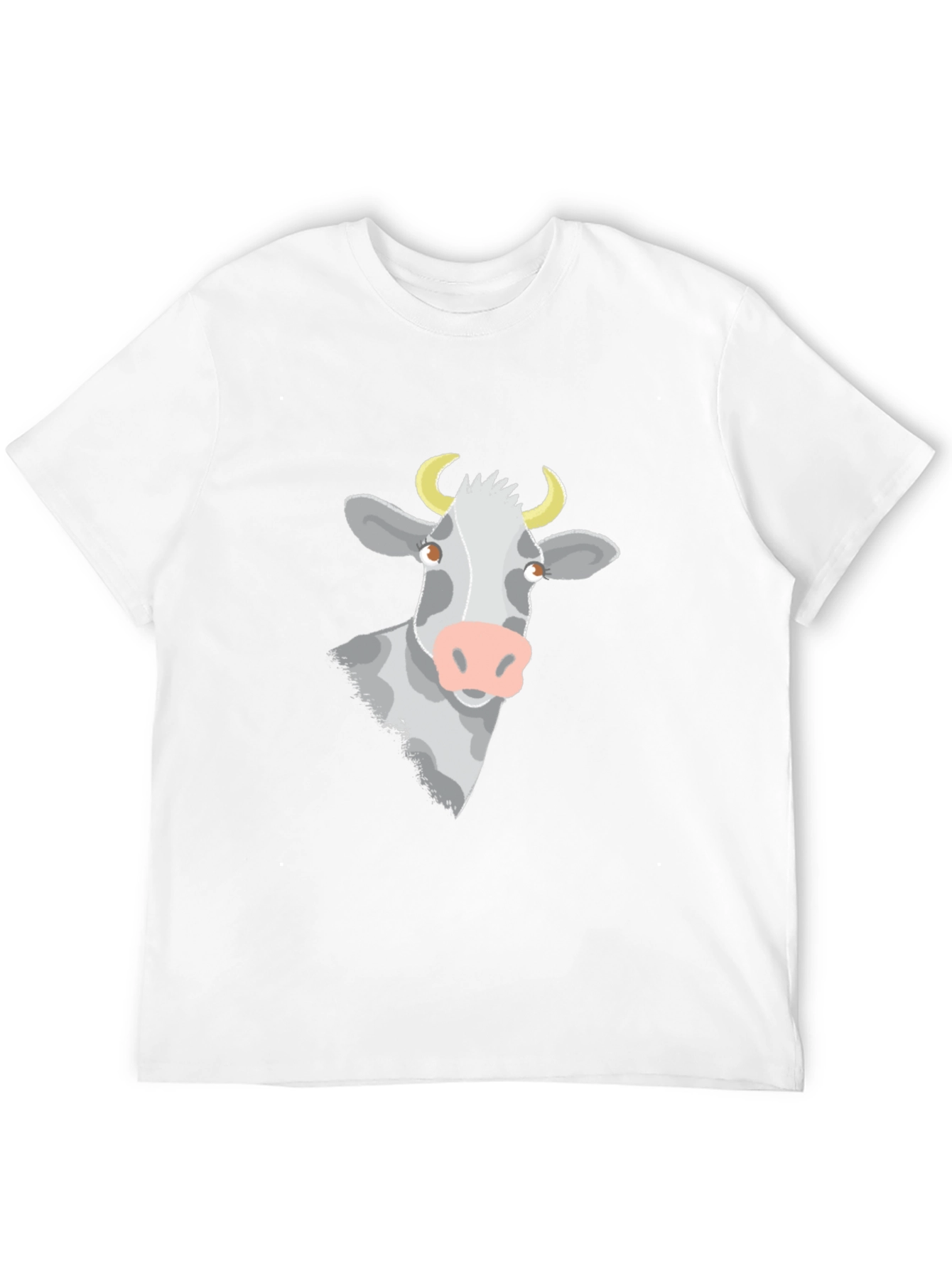 Cow Graphic T-Shirt - Black Cotton Blend