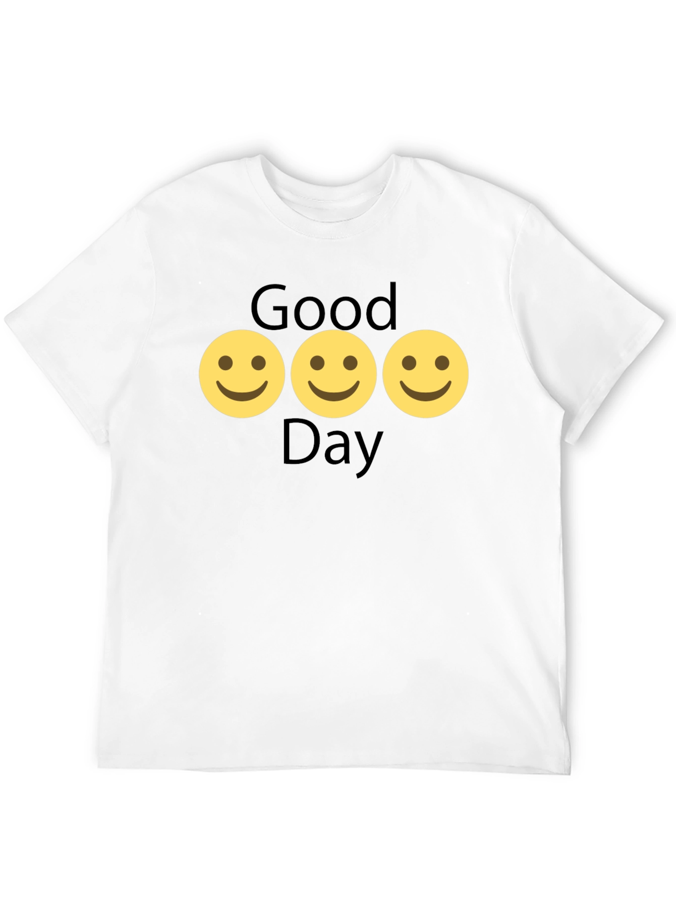 Good Day Smiley Face Black T-Shirt