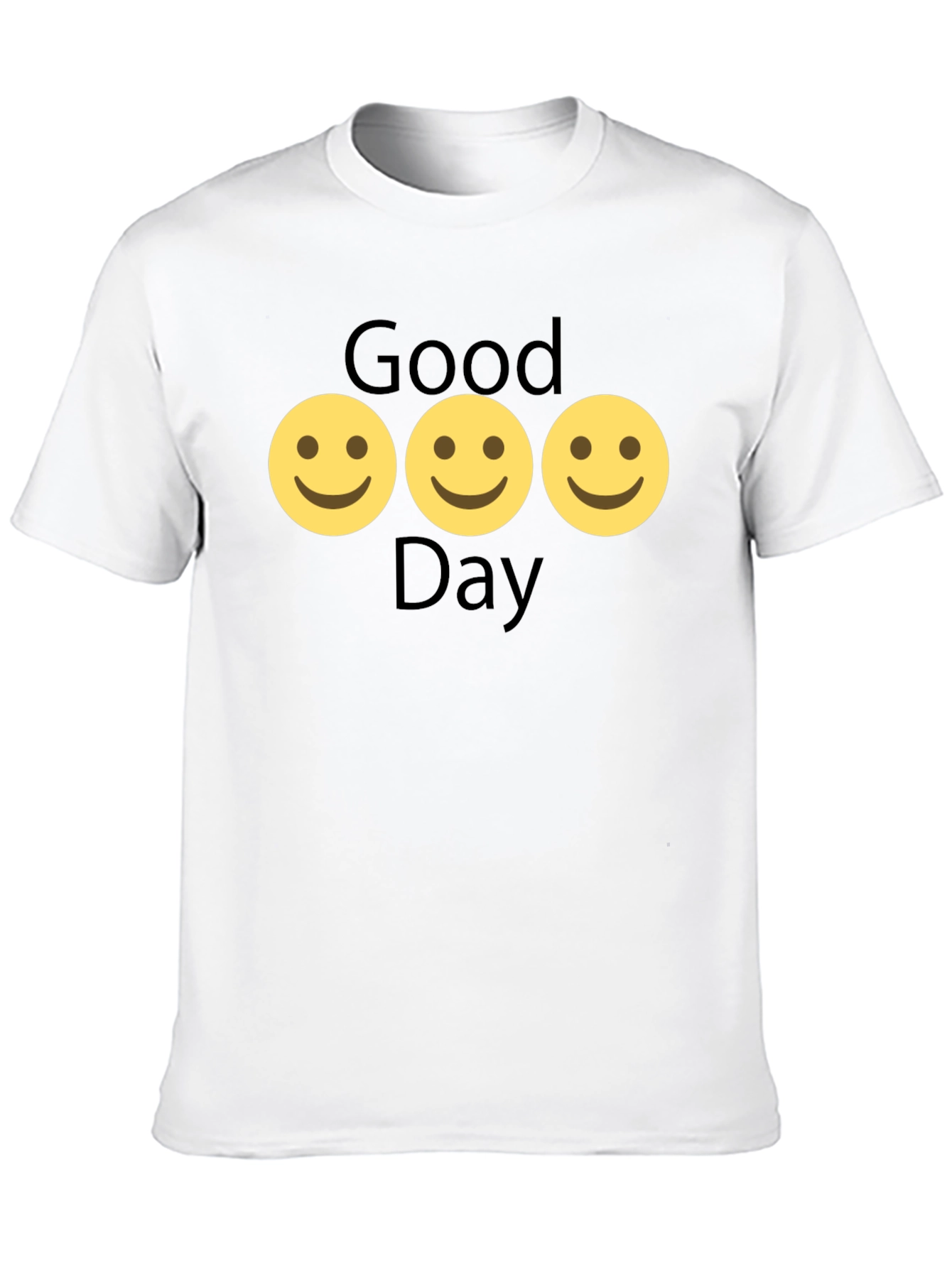Good Day Smiley Face Black T-Shirt