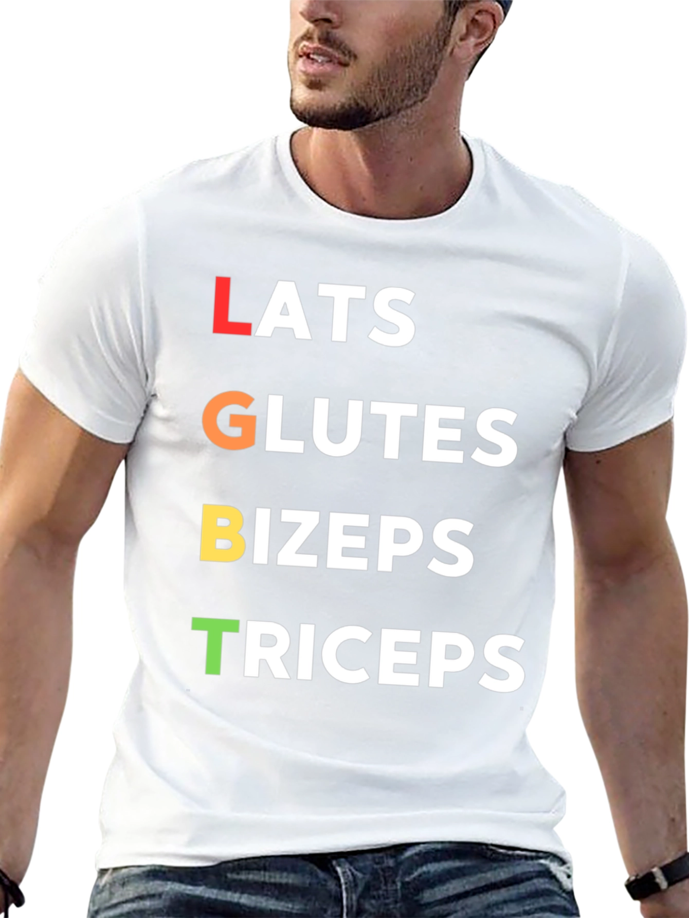LGBT Workout T-Shirt - Lats Glutes Bizeps Triceps