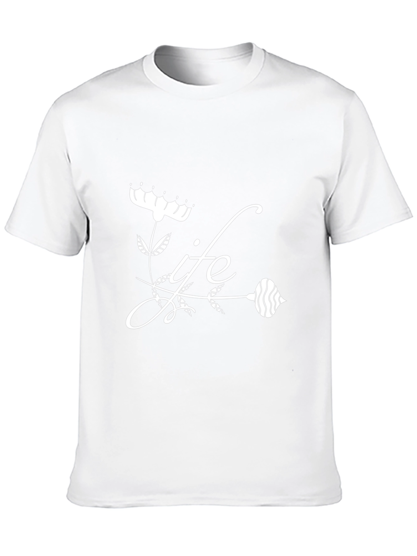 Life Floral Graphic Black T-Shirt
