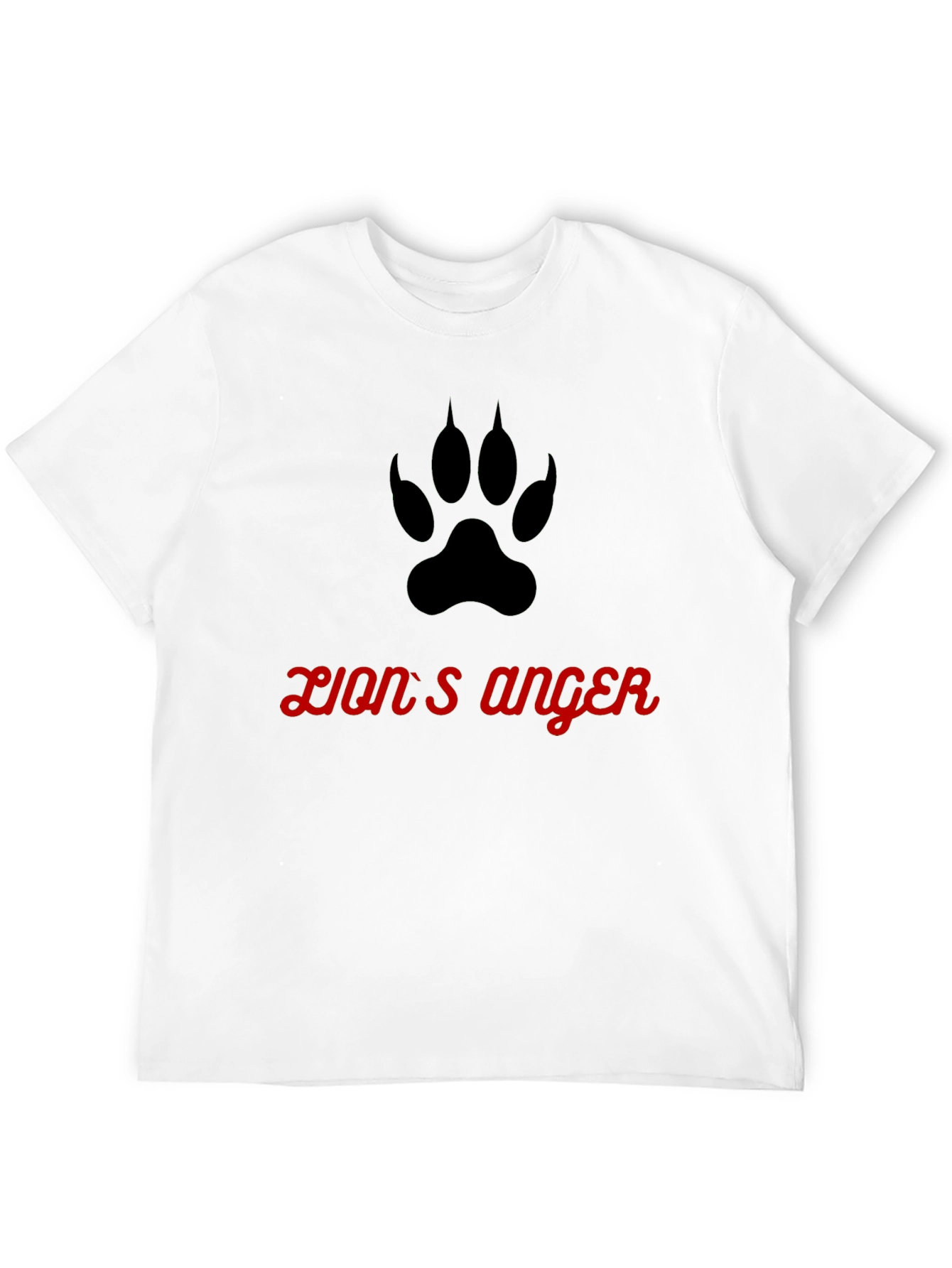 Lions Anger Graphic Tee - Black Cotton T-Shirt