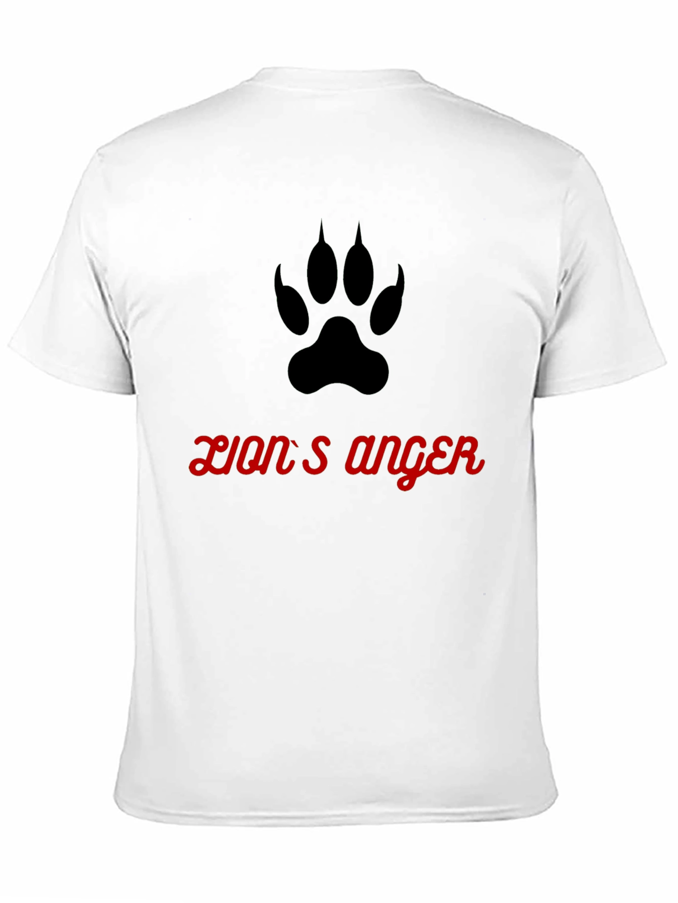 Lions Anger Graphic Tee - Black Cotton T-Shirt