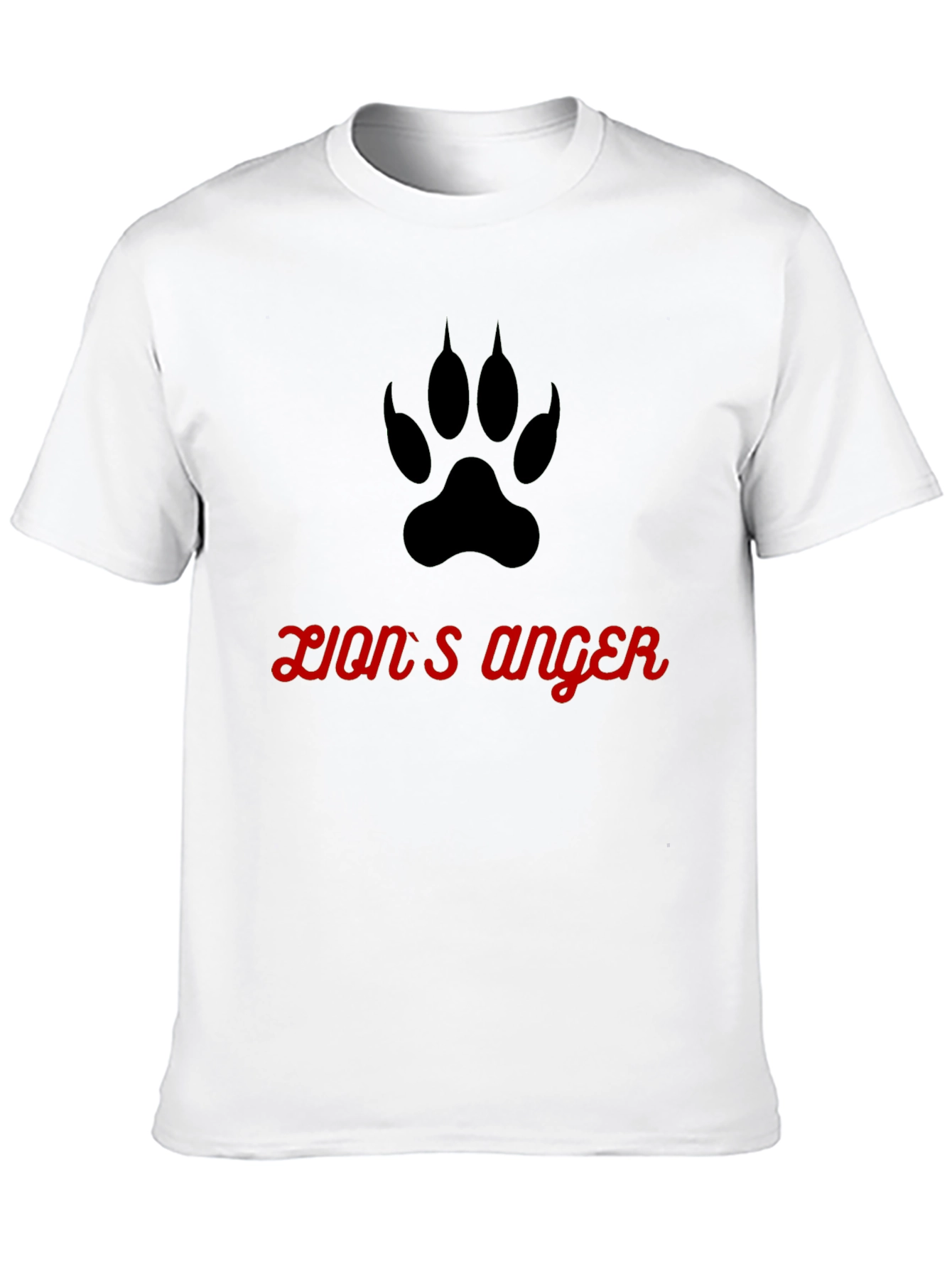 Lions Anger Graphic Tee - Black Cotton T-Shirt