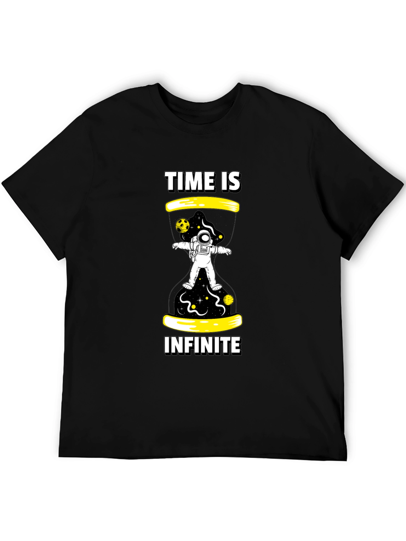 Time is Infinite Black Graphic Tee