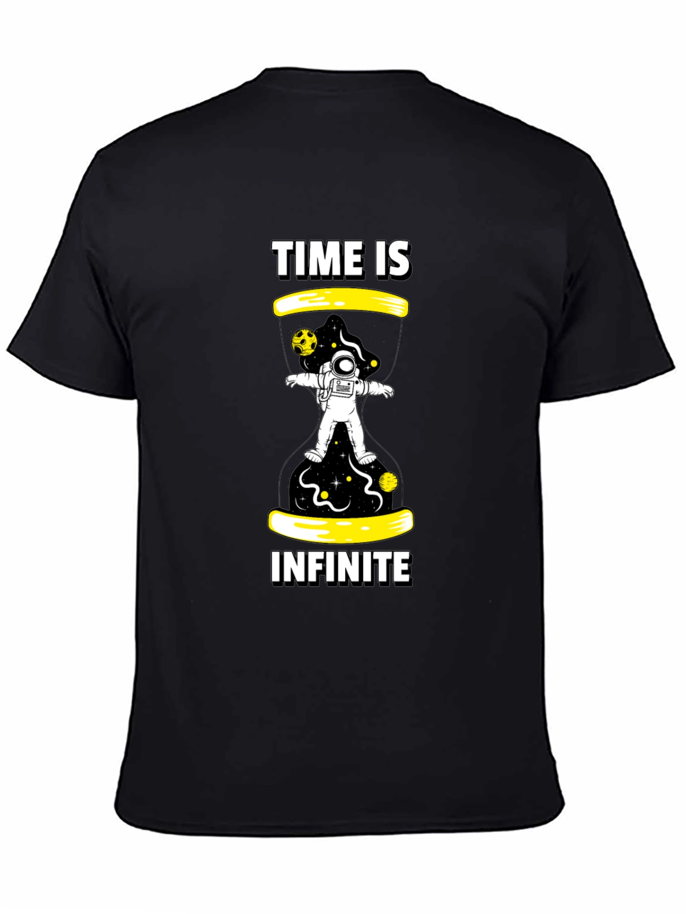 Time is Infinite Black Graphic Tee