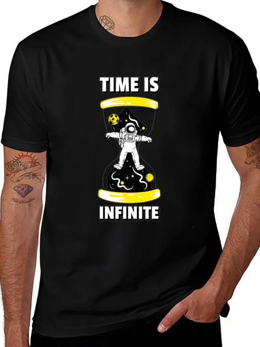 Time is Infinite Black Graphic Tee